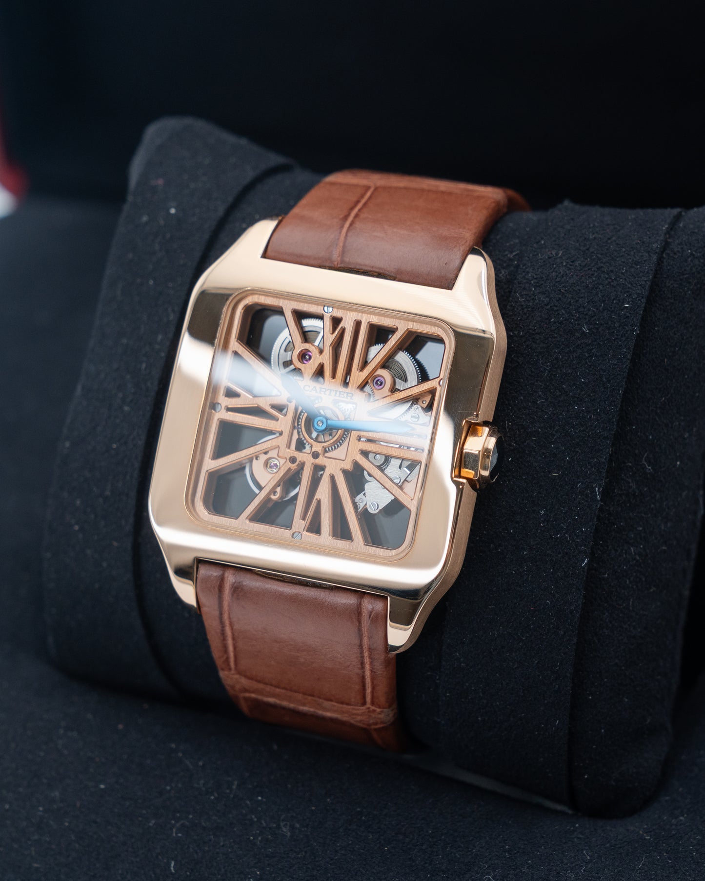 Cartier Santos Dumont Skeleton 47.4mm W2020057 Limited Rose Gold Manual Wind