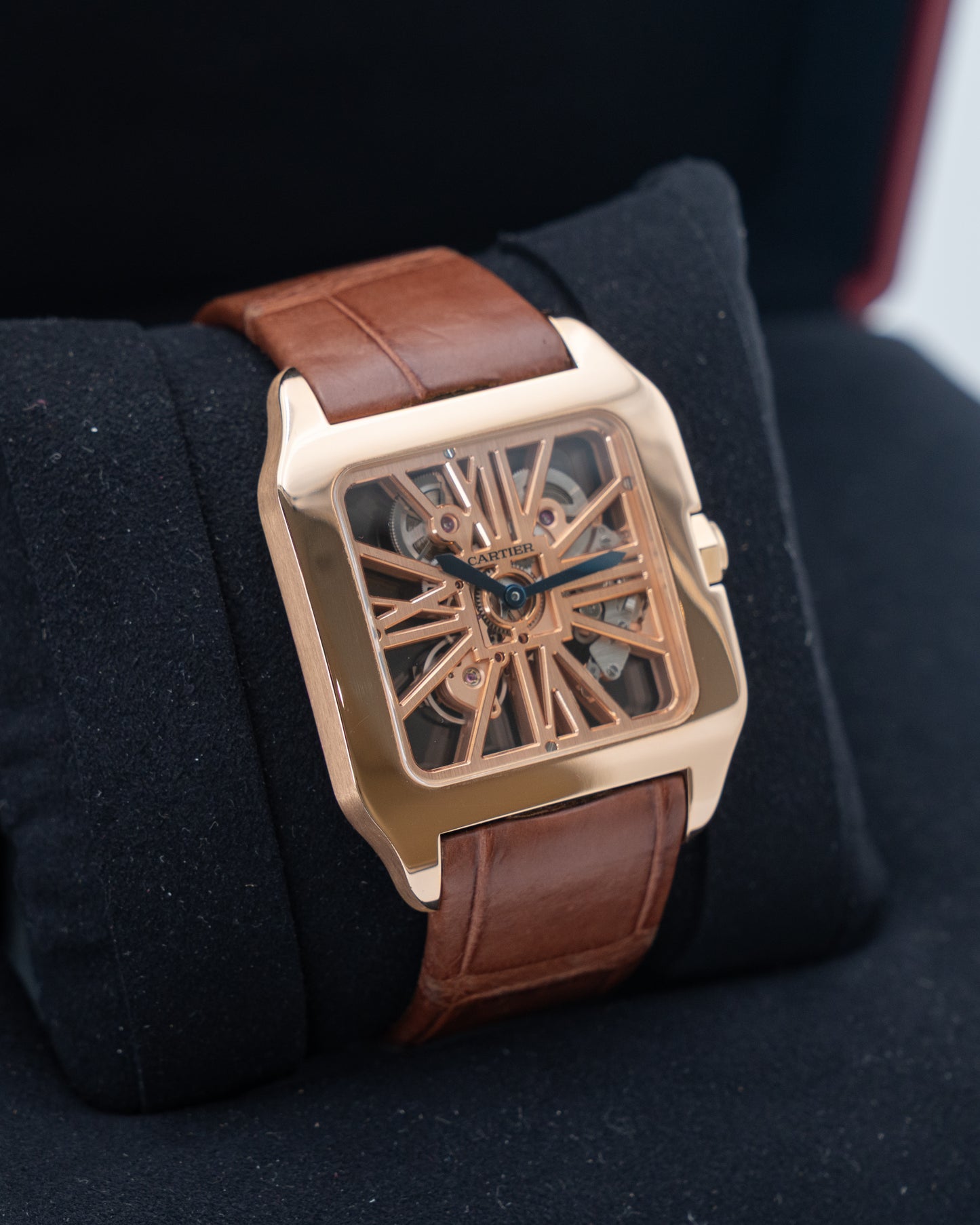 Cartier Santos Dumont Skeleton 47.4mm W2020057 Limited Rose Gold Manual Wind