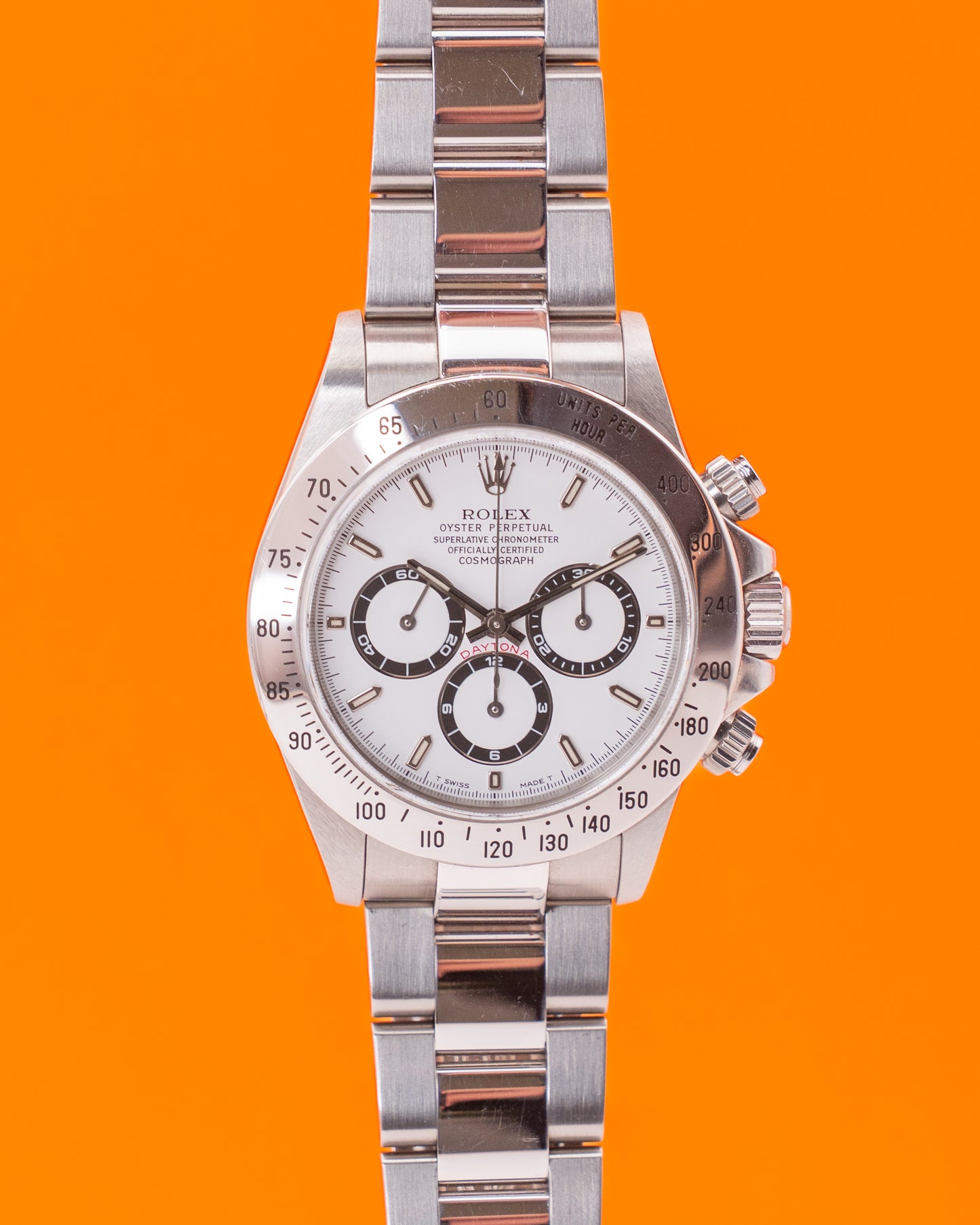 UNPOLISHED 1999 Rolex Zenith Daytona 40mm 16520 White Dial
