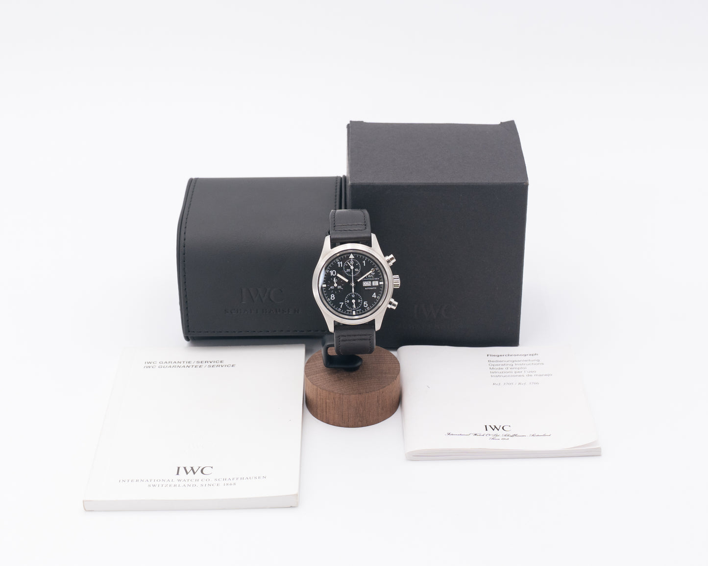IWC Der Flieger Chronograph 40mm IW3706 Pilot Chrono German Date Wheel 1999