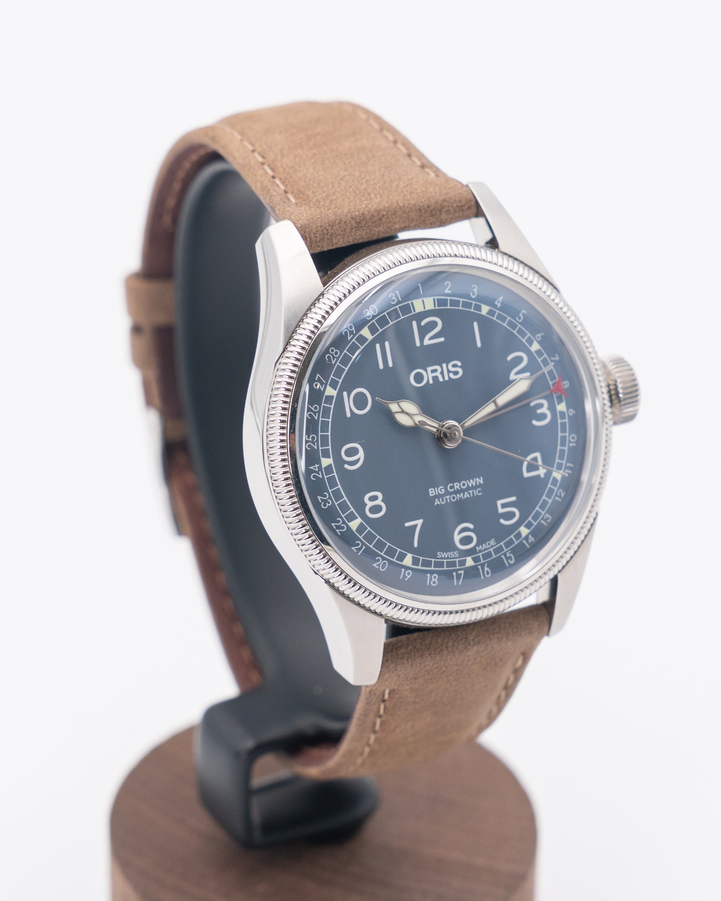 Oris Big Crown Pointer Date 40mm 01 754 7741 4065 Blue on Brown Strap