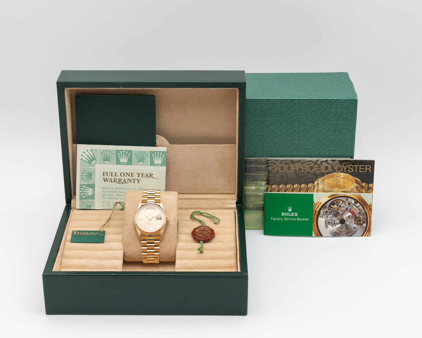 Rolex DayDate 36mm 18238 Yellow Gold Champagne Diamond Dial