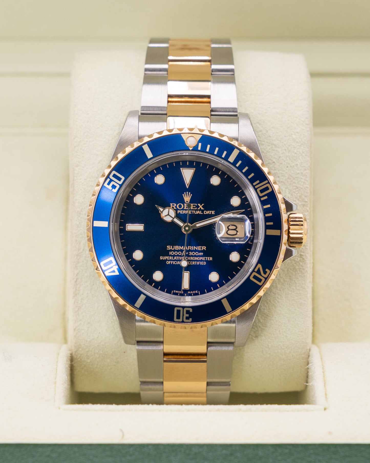 Rolex Submariner Date 40mm 16613LB Yellow Gold Bluesy