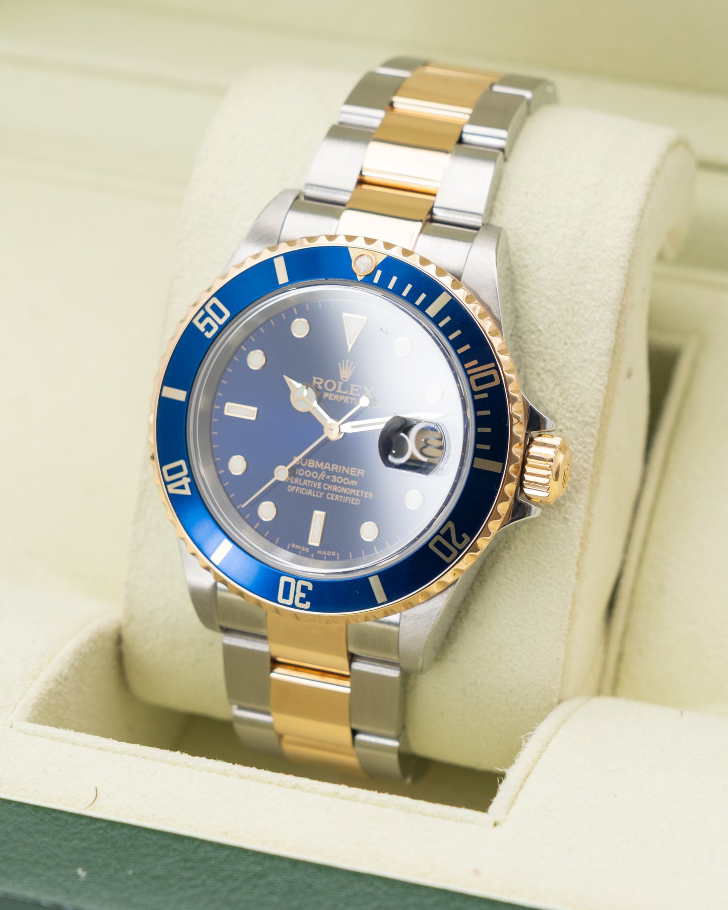 Rolex Submariner Date 40mm 16613LB Yellow Gold Bluesy