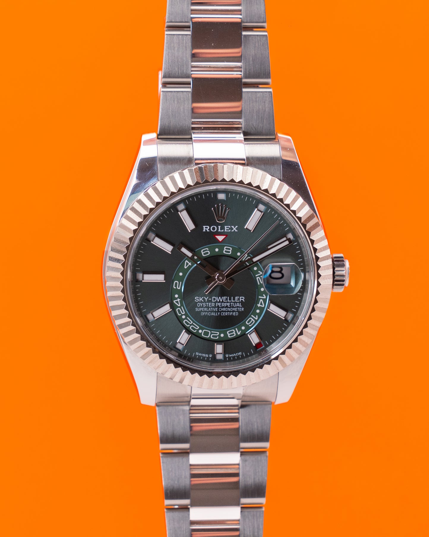 Rolex SkyDweller 42mm 336934 Mint Green Fluted Oyster 2025