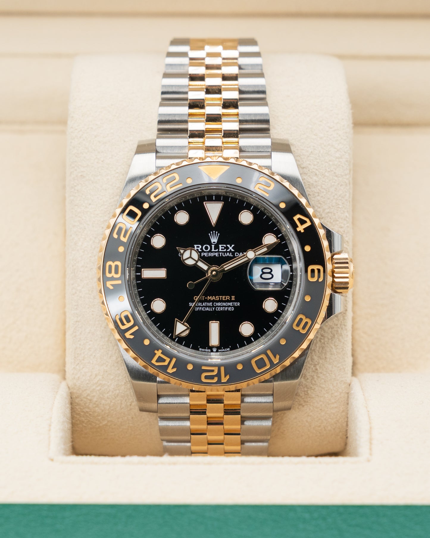 Rolex GMT Master II 40mm 126713GRNR Two Tone Yellow Gold Zombie 2023