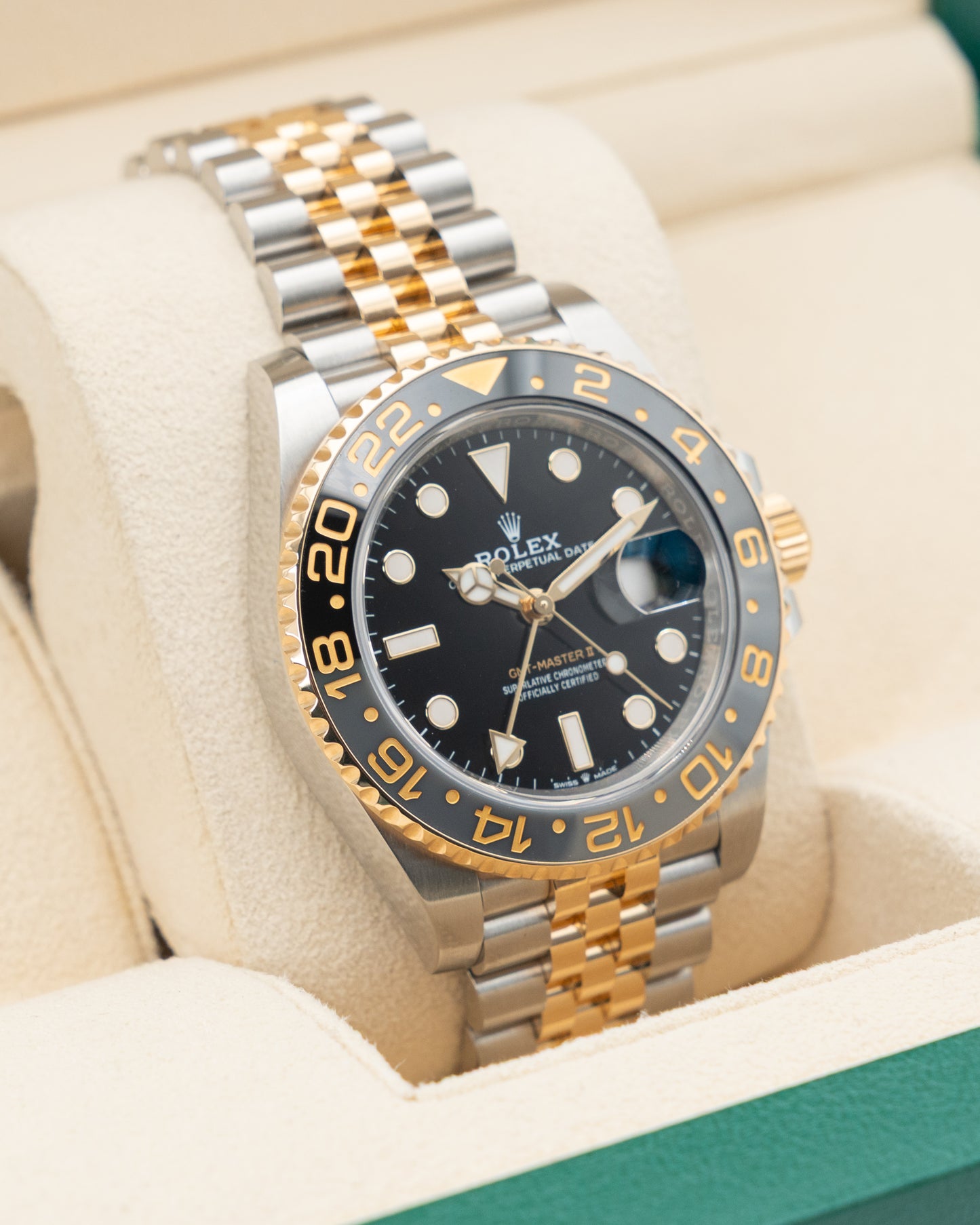Rolex GMT Master II 40mm 126713GRNR Two Tone Yellow Gold Zombie 2023