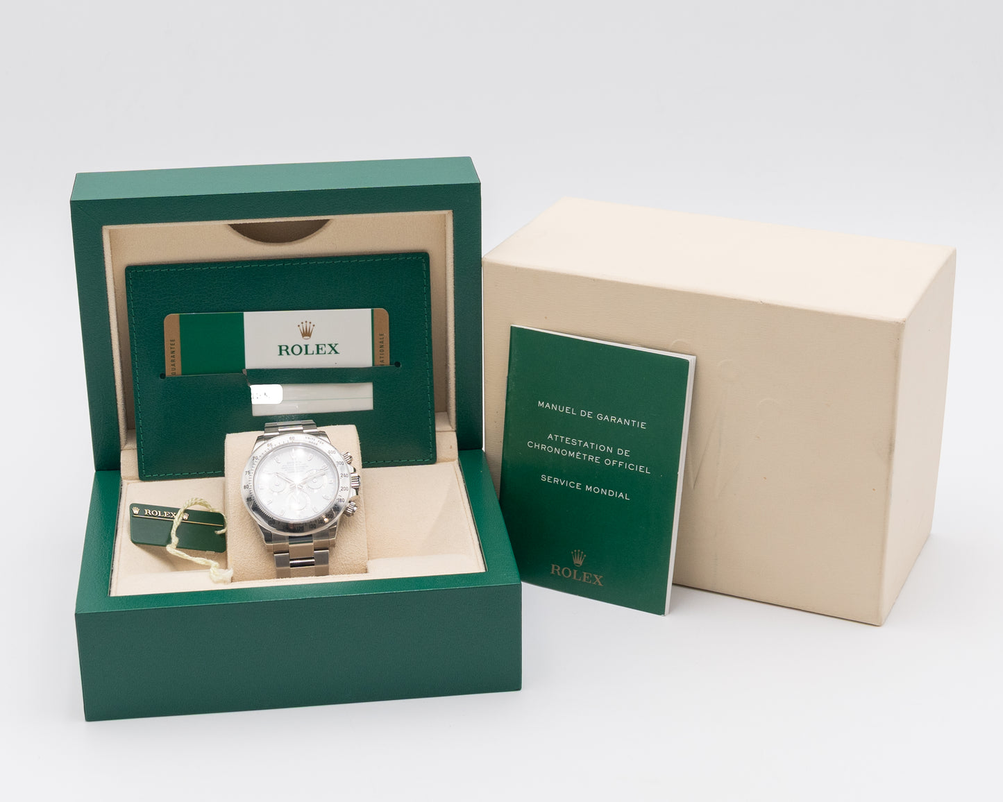 UNWORN WITH STICKERS 2014 Rolex Daytona 40mm 116520 White Dial 2014