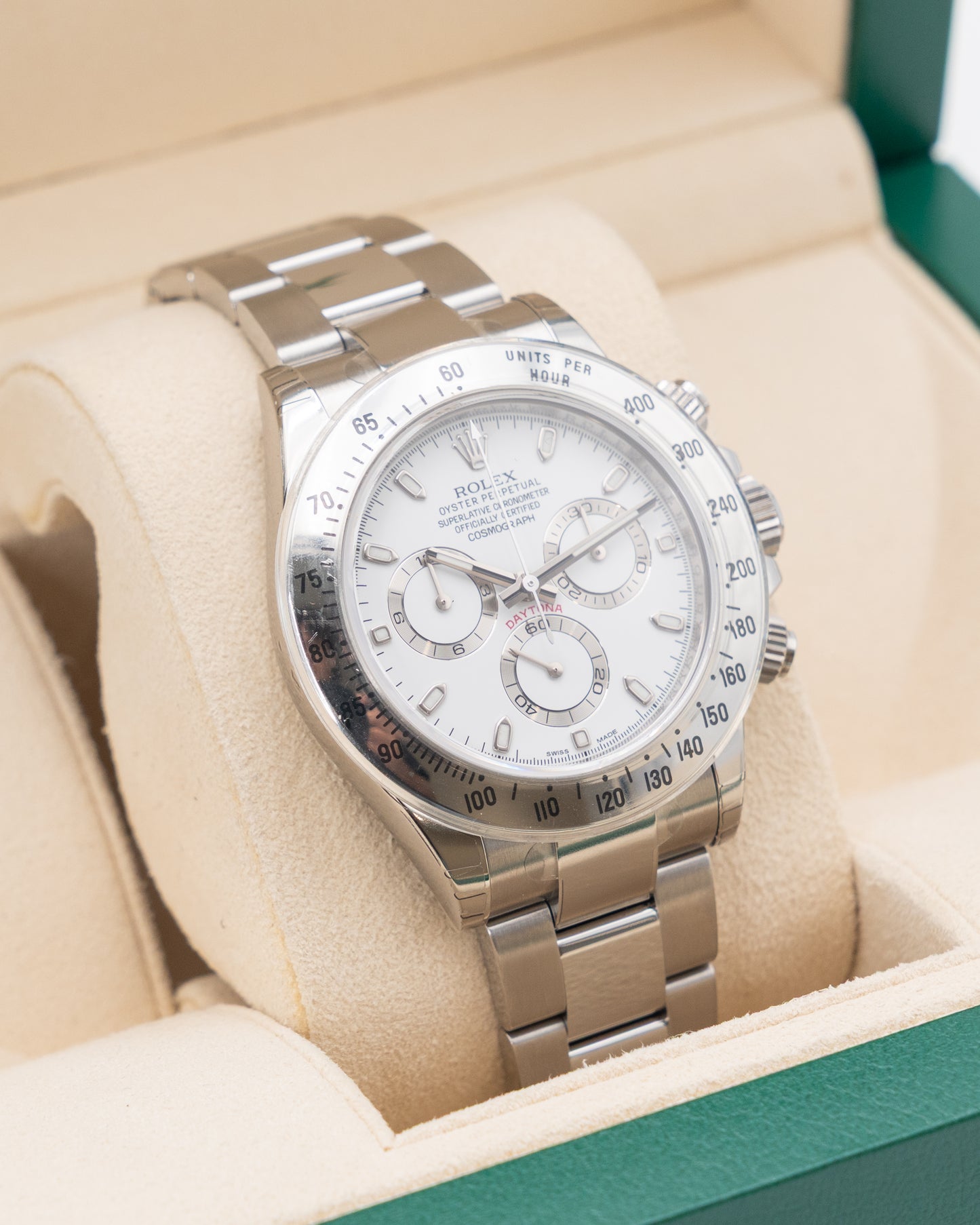 UNWORN WITH STICKERS 2014 Rolex Daytona 40mm 116520 White Dial 2014
