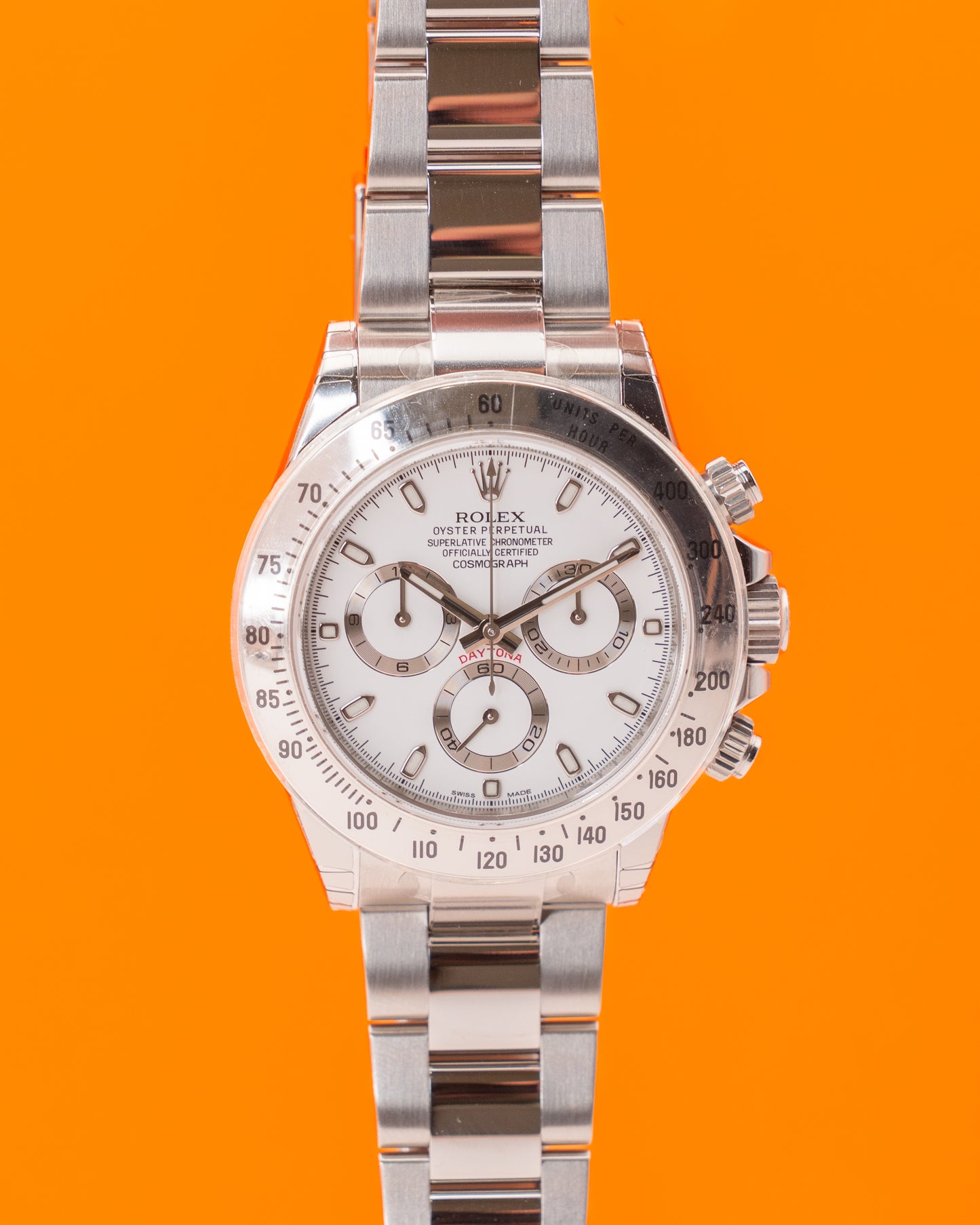 UNWORN WITH STICKERS 2014 Rolex Daytona 40mm 116520 White Dial 2014