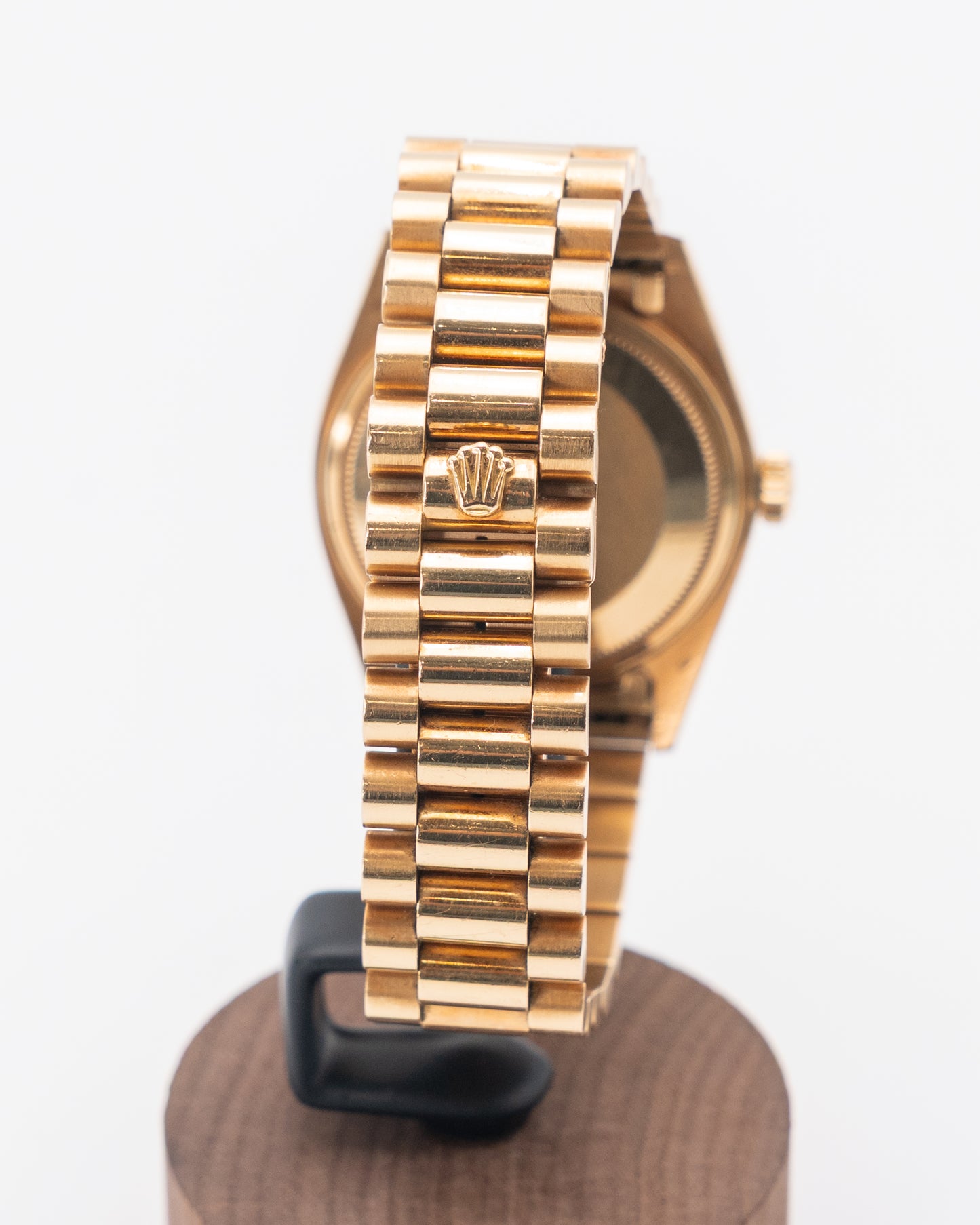 Unpolished Rolex Day Date 36mm 18038 Stella Dial Oxblood Red Yellow Gold