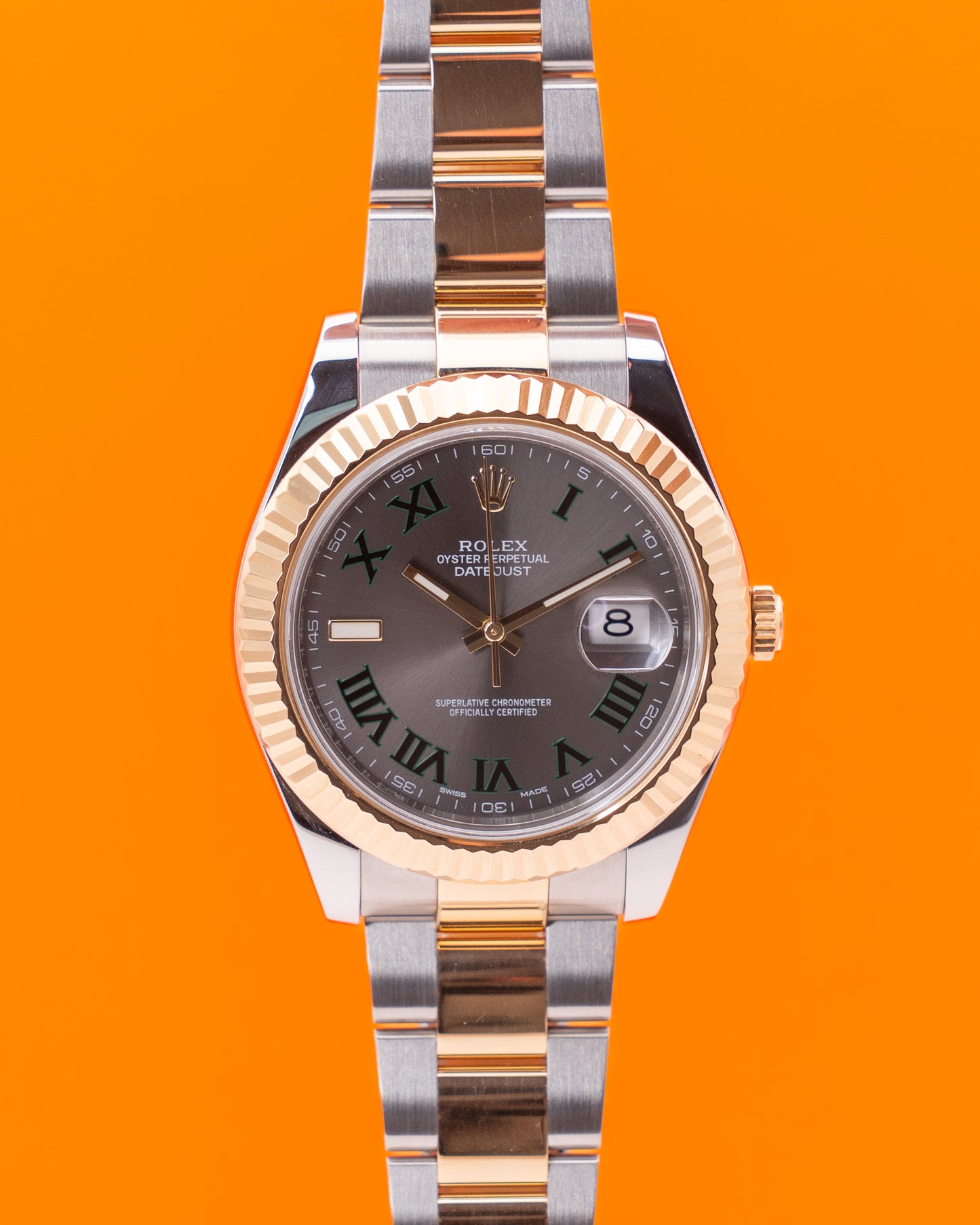 Rolex Datejust 41mm 116333 Wimbledon Dial Two Tone Yellow Gold 2015