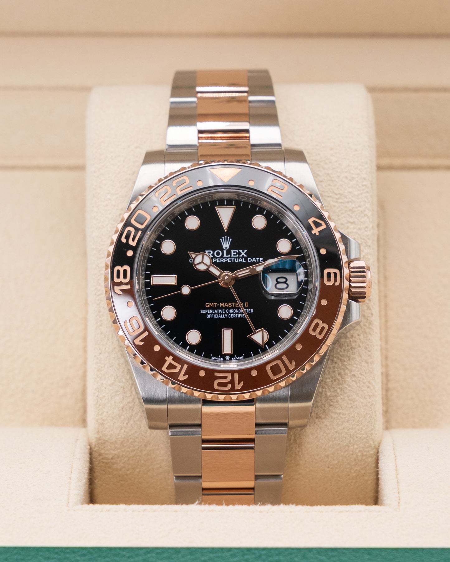 Rolex GMT Master II 40mm 126711CHNR Rootbeer Two Tone Rose Gold 2024