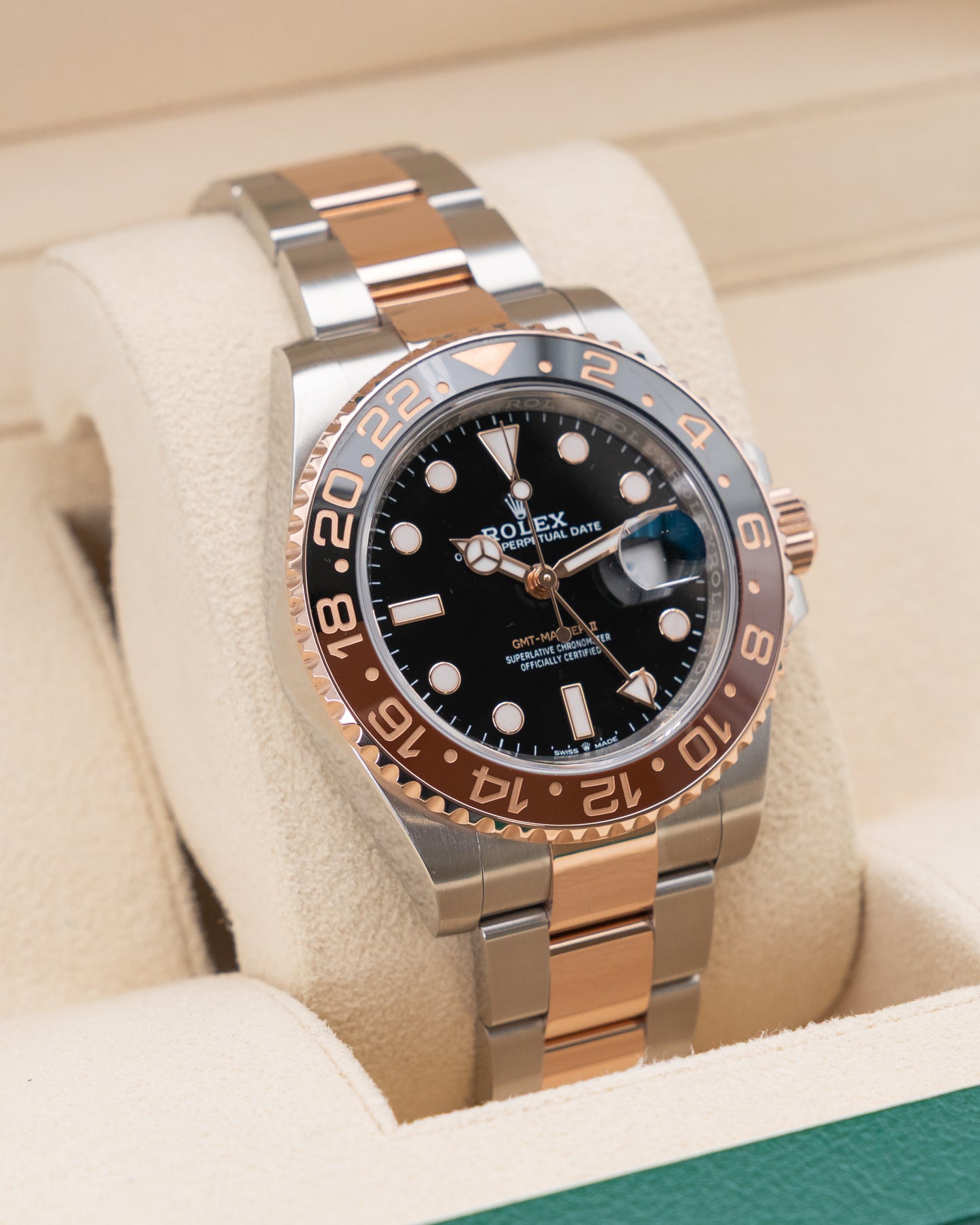 Rolex GMT Master II 40mm 126711CHNR Rootbeer Two Tone Rose Gold 2024