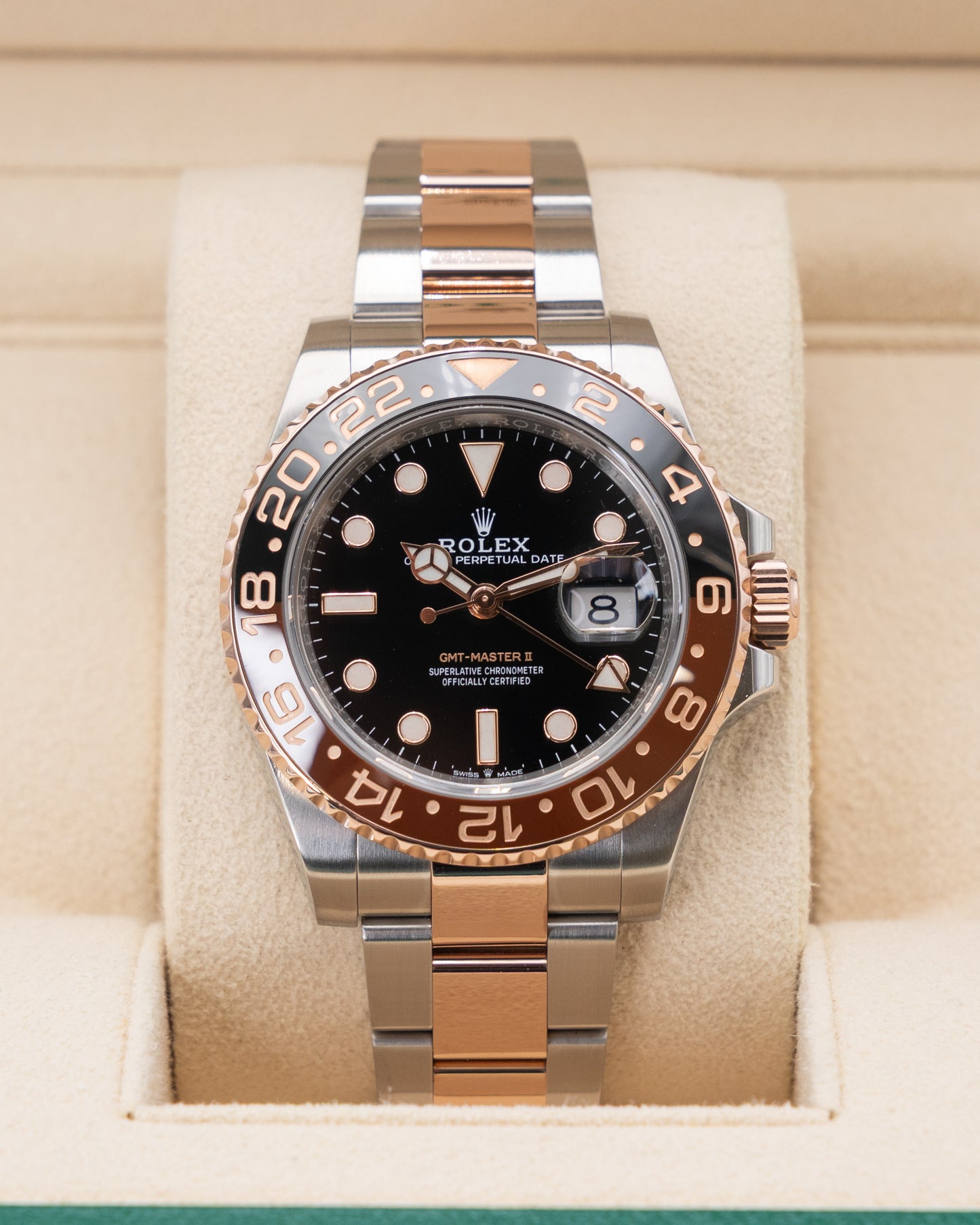 Rolex GMT Master II 40mm 126711CHNR Rootbeer Two Tone Rose Gold 2024