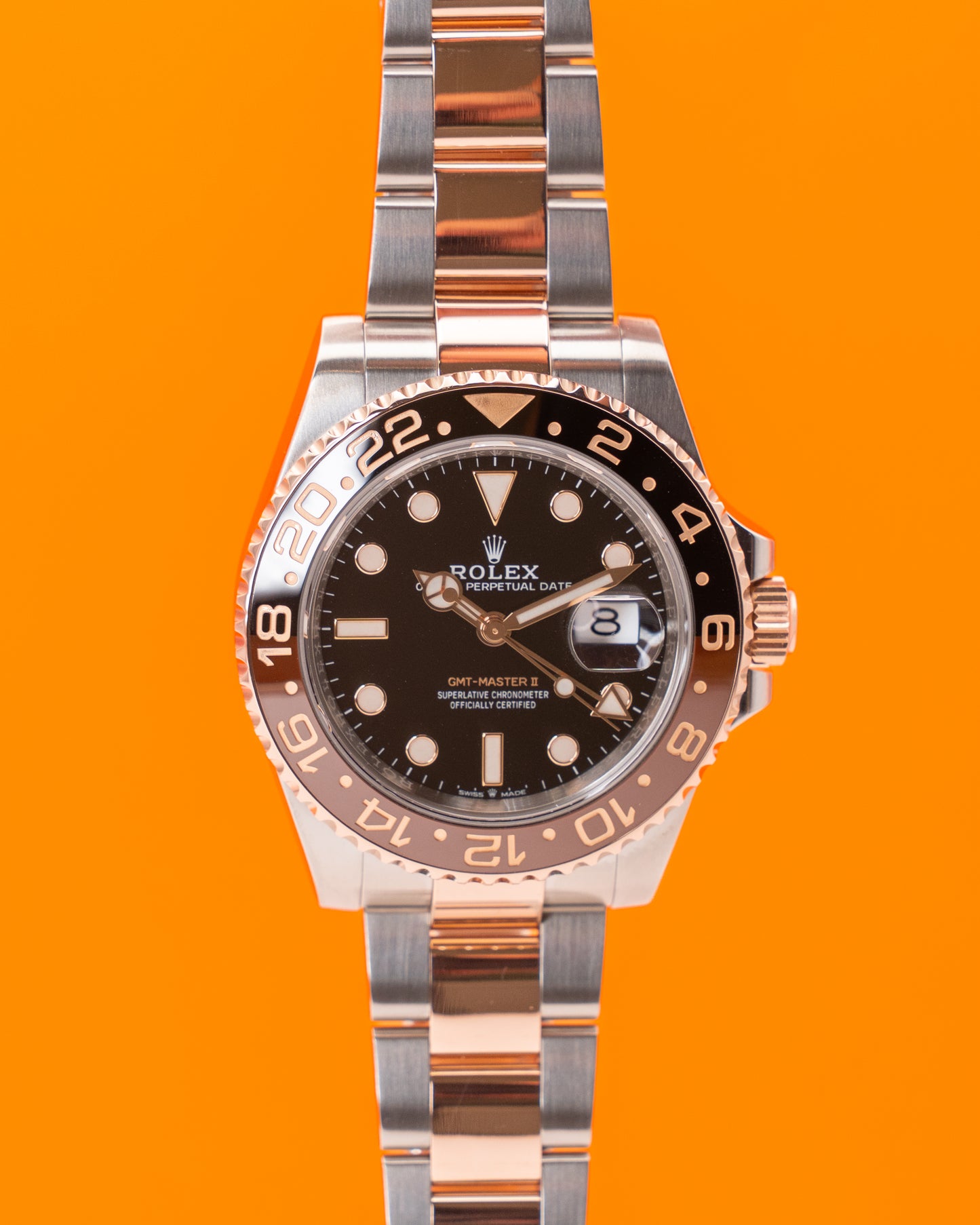 Rolex GMT Master II 40mm 126711CHNR Rootbeer Two Tone Rose Gold 2024