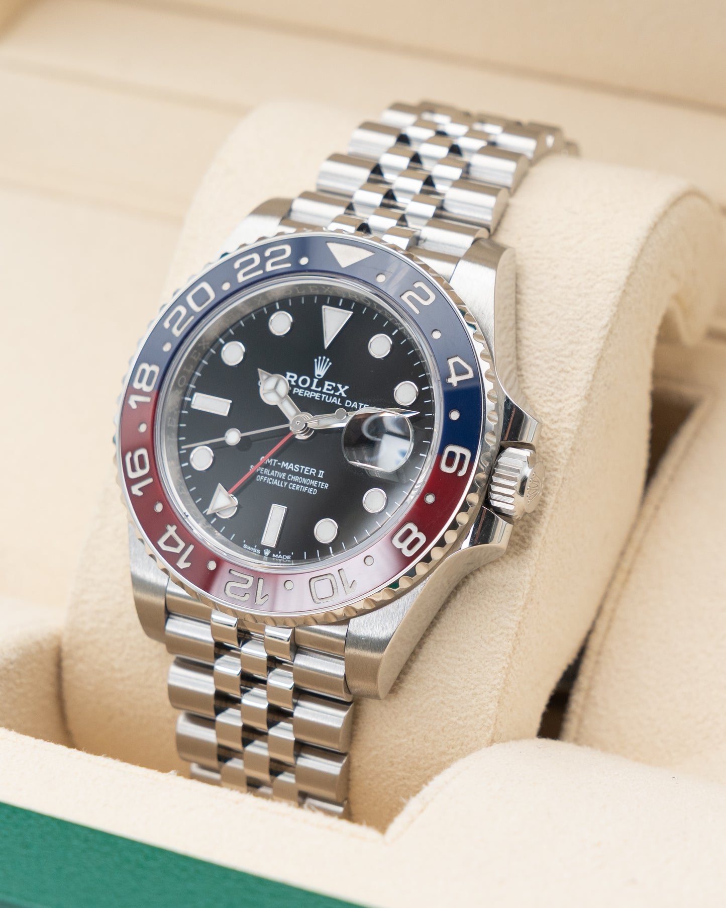 Rolex GMT Master II 40mm 126710BLRO Pepsi on Jubilee 2022