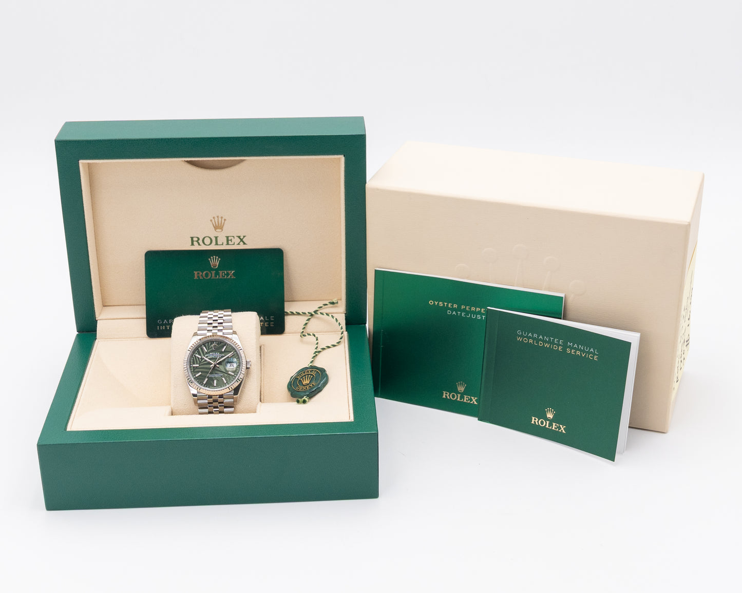 Rolex Datejust 36mm 126234 Palm Motif Fluted Jubilee 2023
