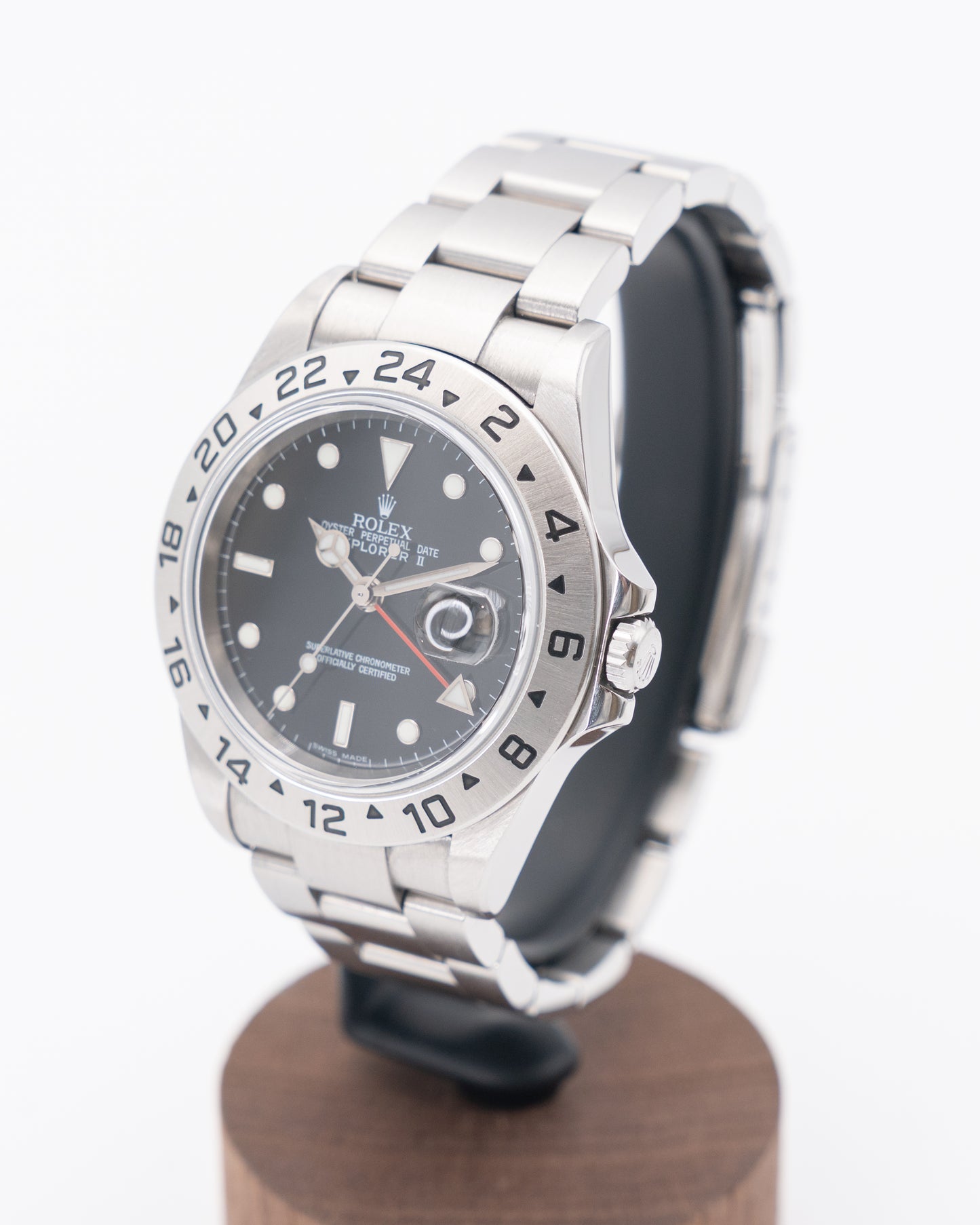 Rolex Explorer II 40mm 16570 Black Dial with Non Fliplock Clasp S Serial