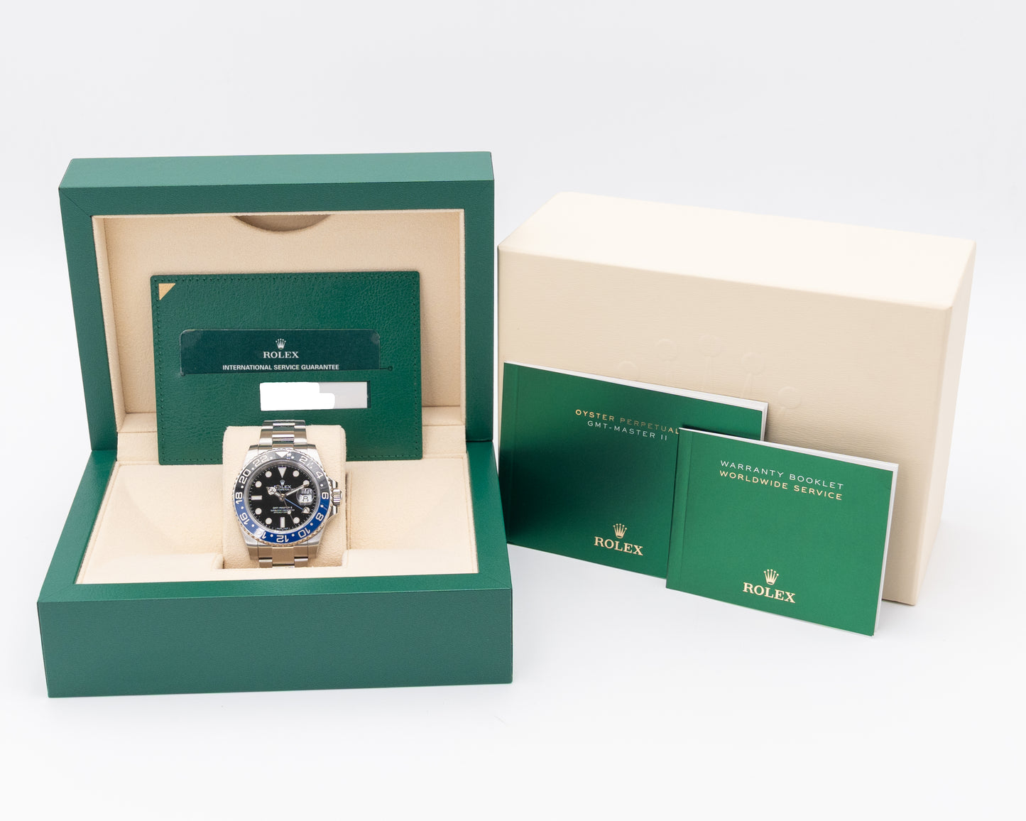 Rolex GMT Master II 40mm 116710BLNR Black and Blue Batman on Oyster with RSC Card