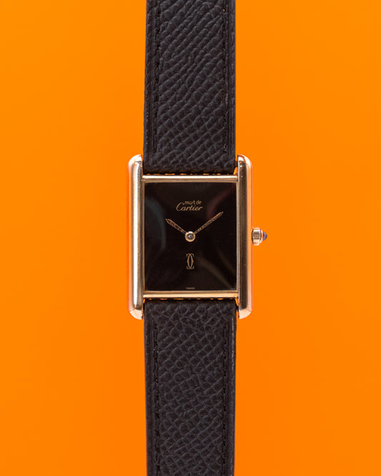 Cartier Tank Musk 681008 Black Spider Dial Quartz 30mm Large size