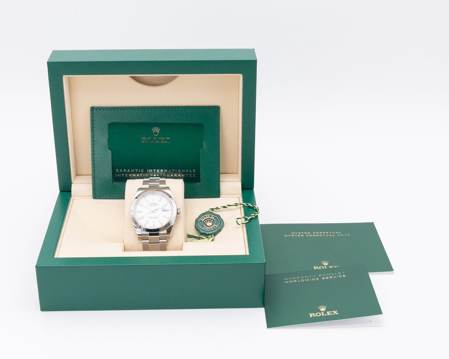 Rolex Datejust 41mm 126300 White Stick Dial Smooth Bezel Oyster 2023