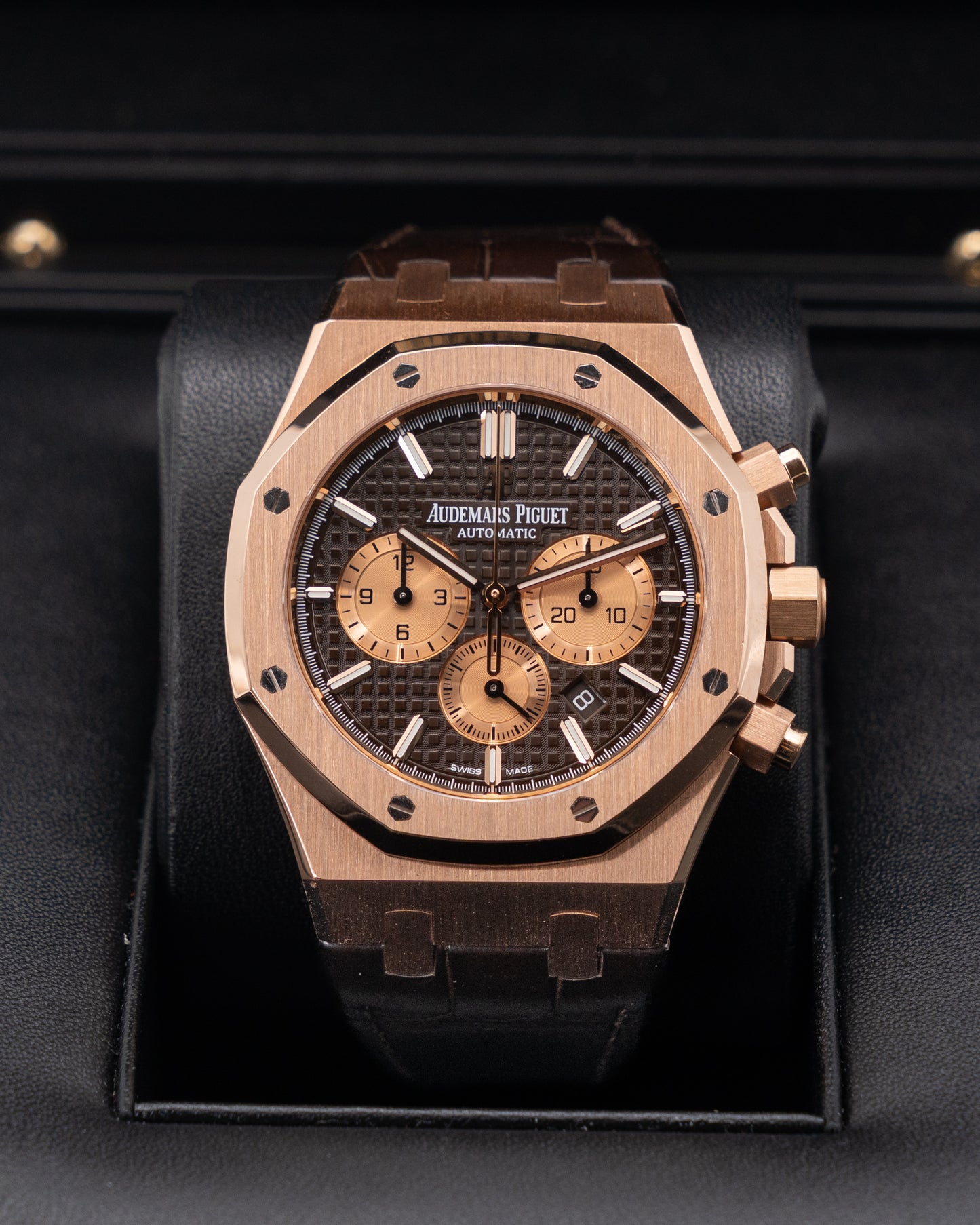 Audemars Piguet Royal Oak Chronograph 41mm 26331OR Rose Gold Chocolate Dial