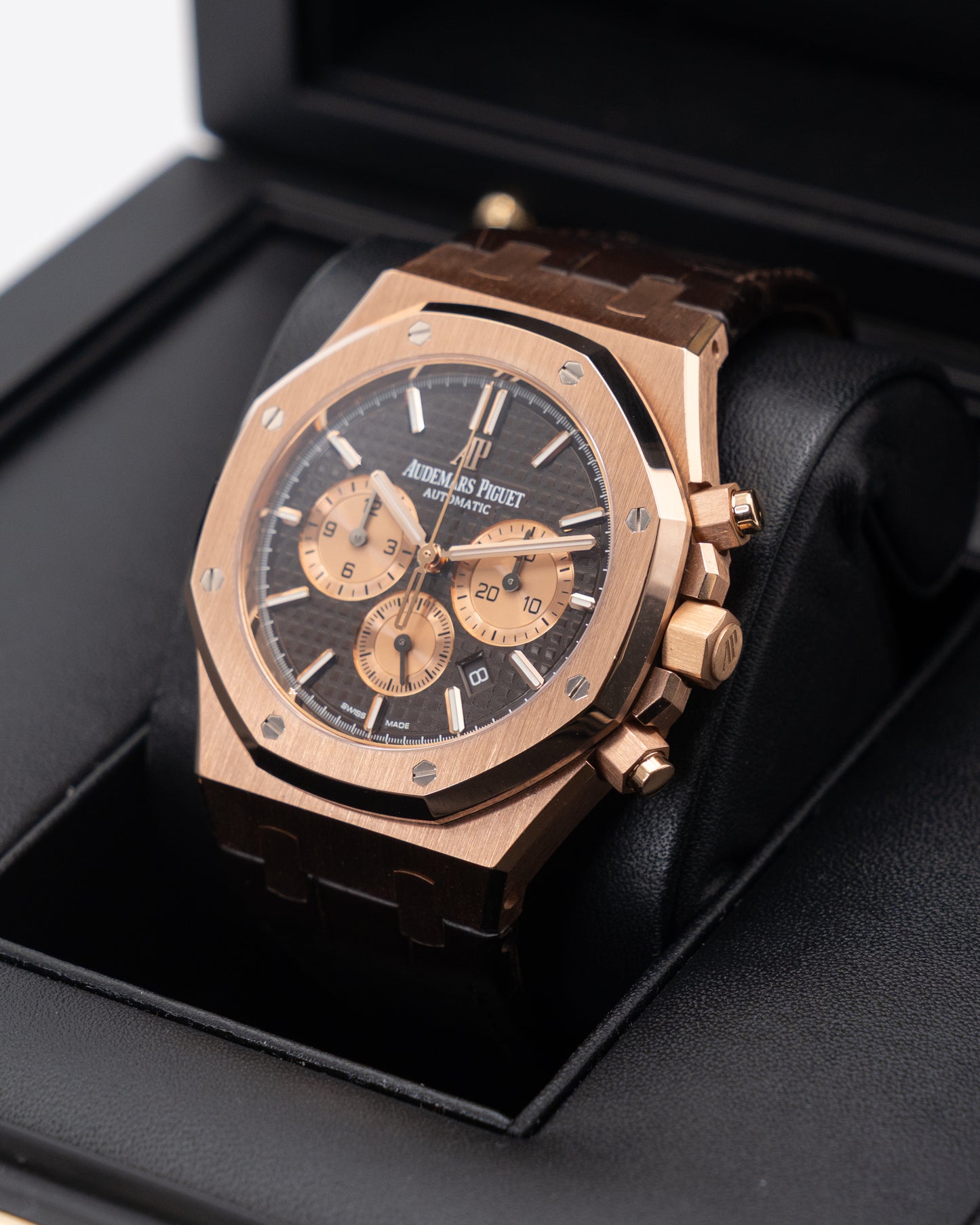 Audemars Piguet Royal Oak Chronograph 41mm 26331OR Rose Gold Chocolate Dial