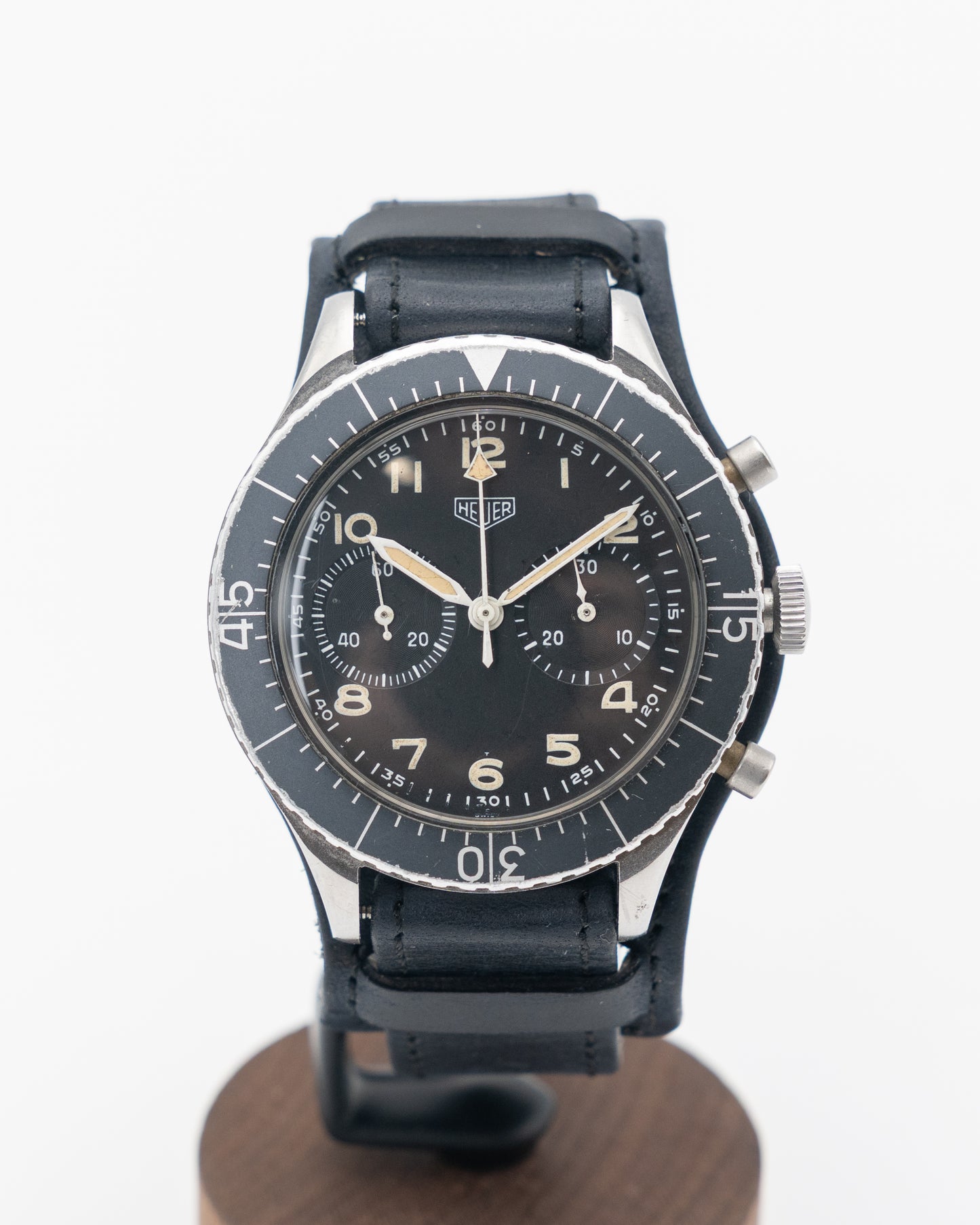 Heuer Bundeswehr 43mm 1550SG Vintage Flyback Chronograph 1960's