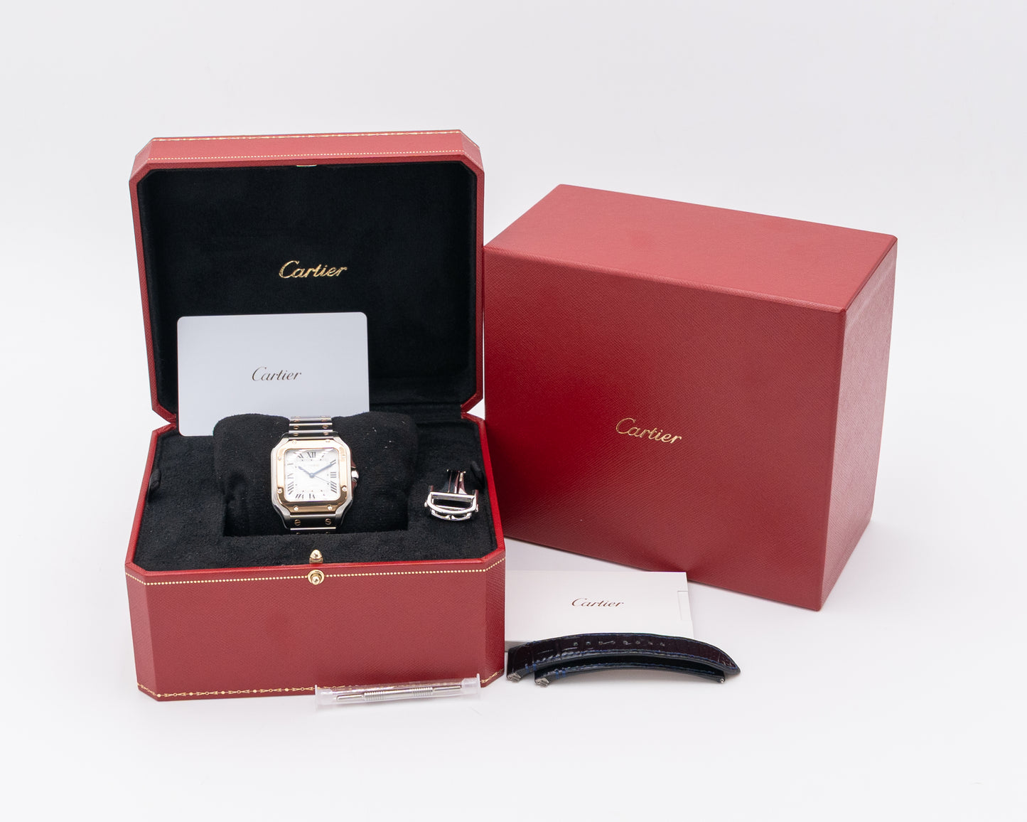 Cartier Santos Medium 35mm W2SA0016 Two Tone Yellow Gold White Dial 2024