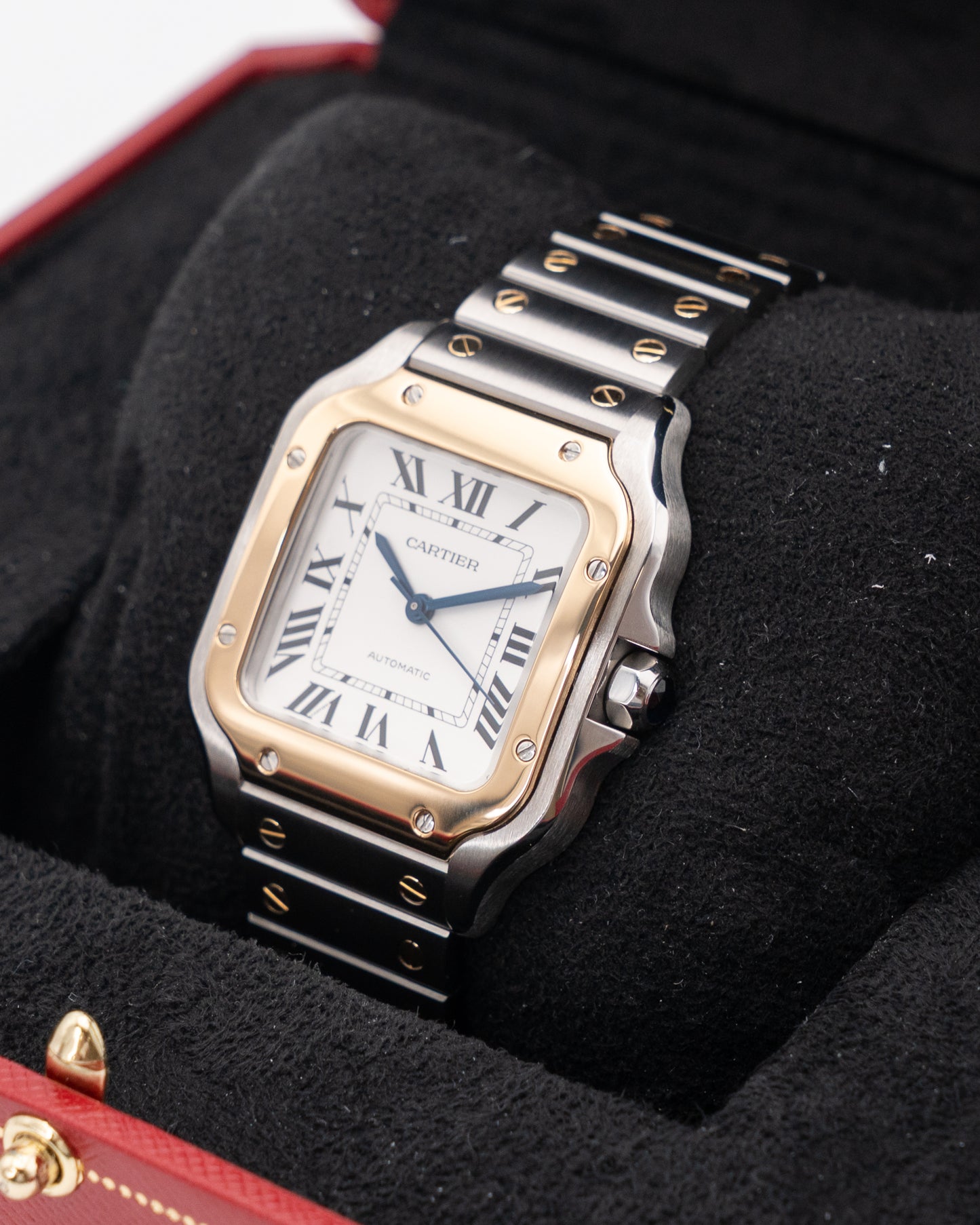 Cartier Santos Medium 35mm W2SA0016 Two Tone Yellow Gold White Dial 2024