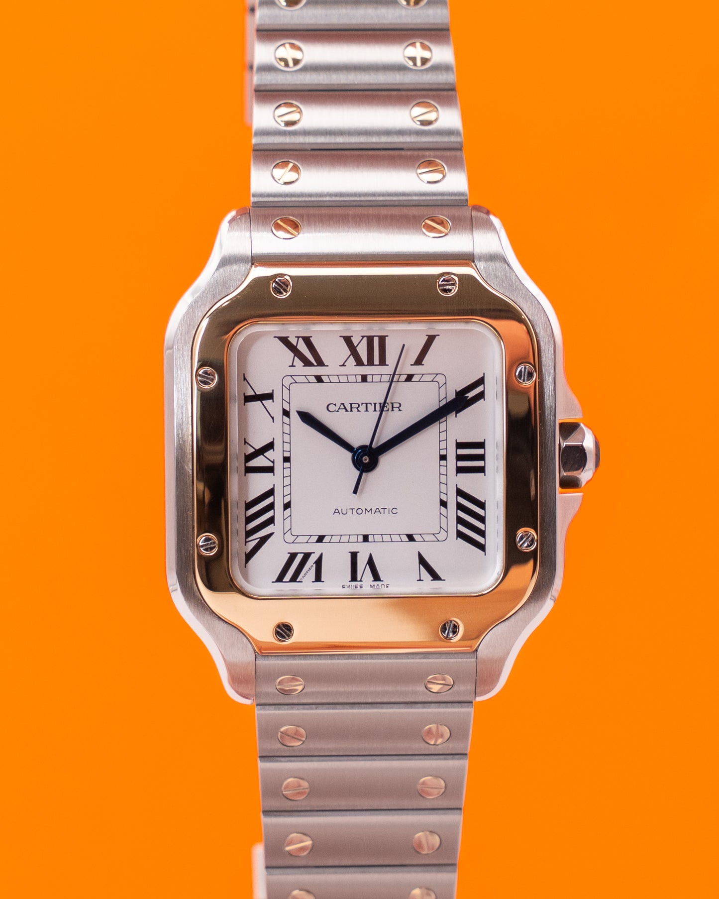 Cartier Santos Medium 35mm W2SA0016 Two Tone Yellow Gold White Dial 2024