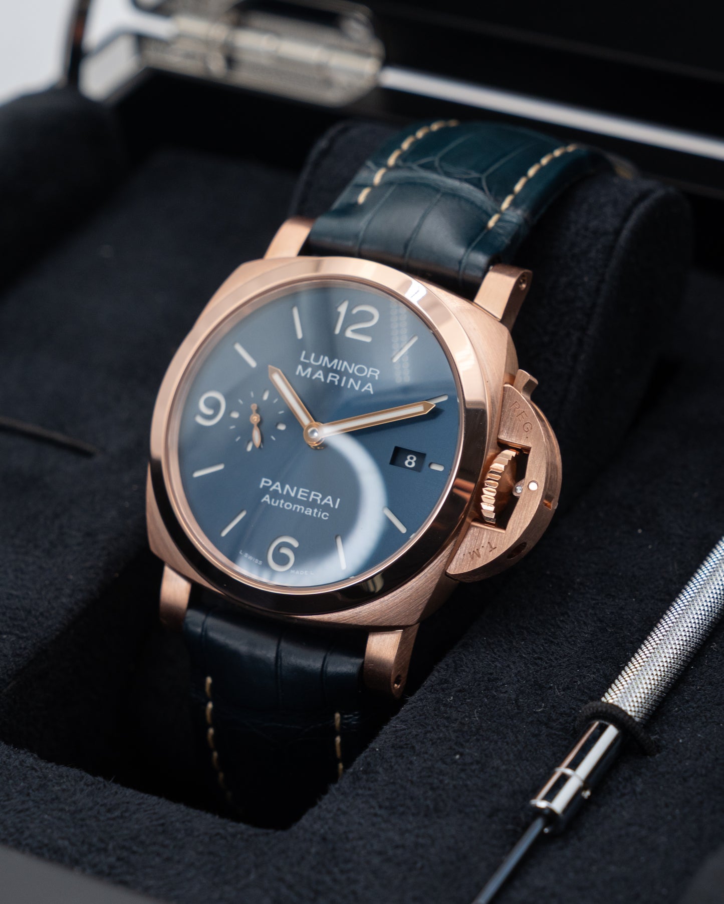 Panerai Luminor Marina 44mm PAM01112 Rose Gold Blue Dial 2023