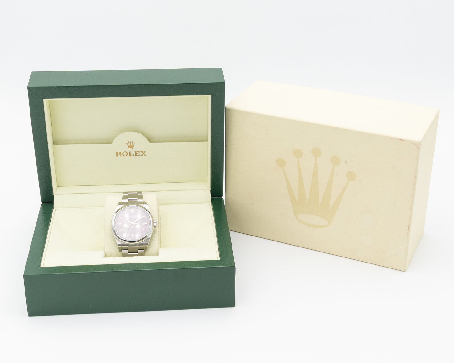 Rolex Oyster Perpetual 39mm 114300 Purple Dial Oyster