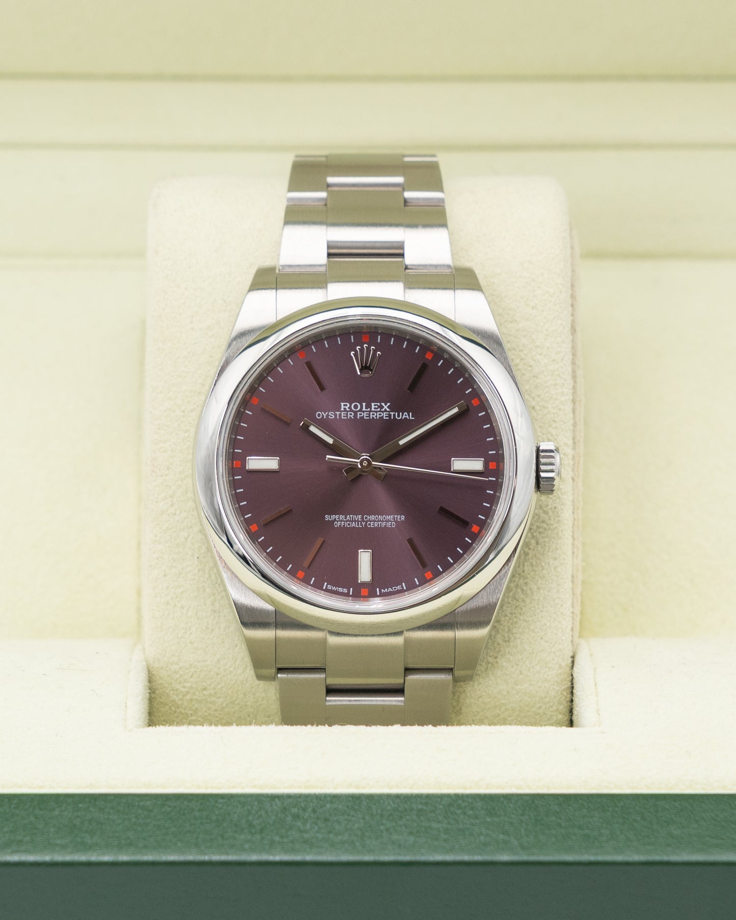 Rolex Oyster Perpetual 39mm 114300 Purple Dial Oyster