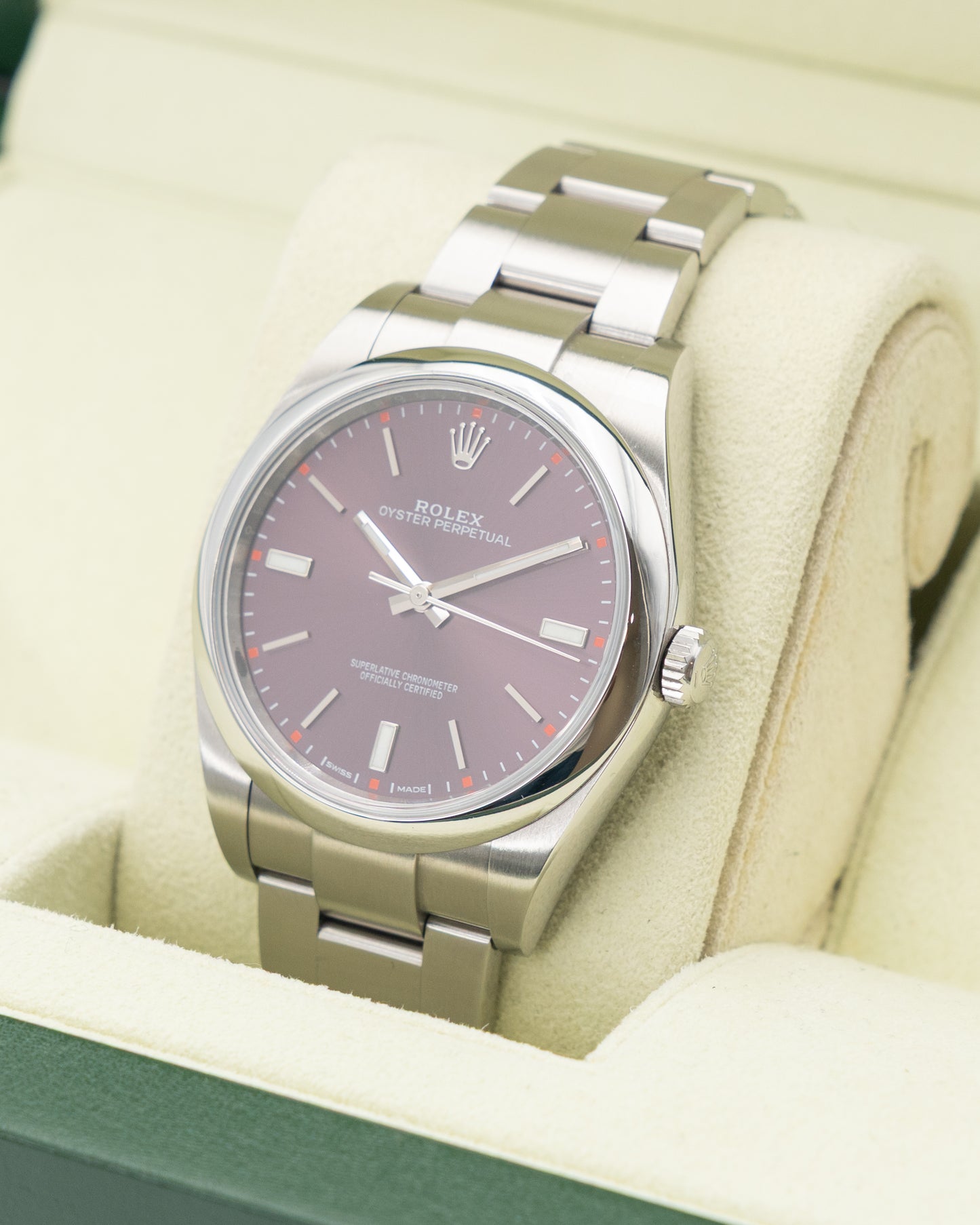 Rolex Oyster Perpetual 39mm 114300 Purple Dial Oyster