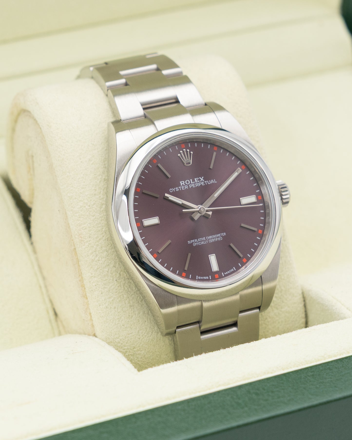 Rolex Oyster Perpetual 39mm 114300 Purple Dial Oyster