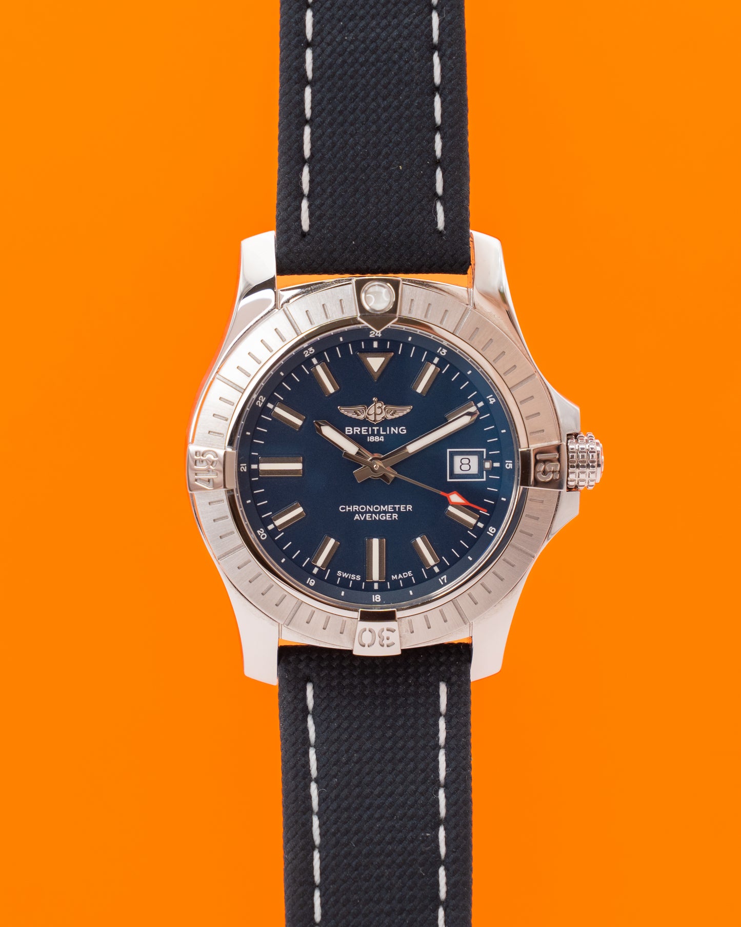 Breitling Avenger Automatic 43mm A17318 Blue Dial on Strap