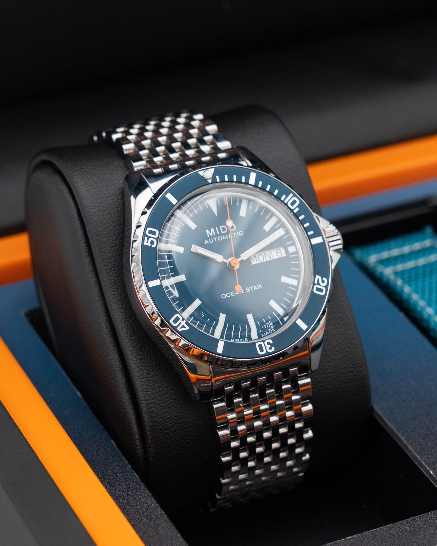 Mido Ocean Star Tribute 40.5mm M026830 Blue on Bracelet