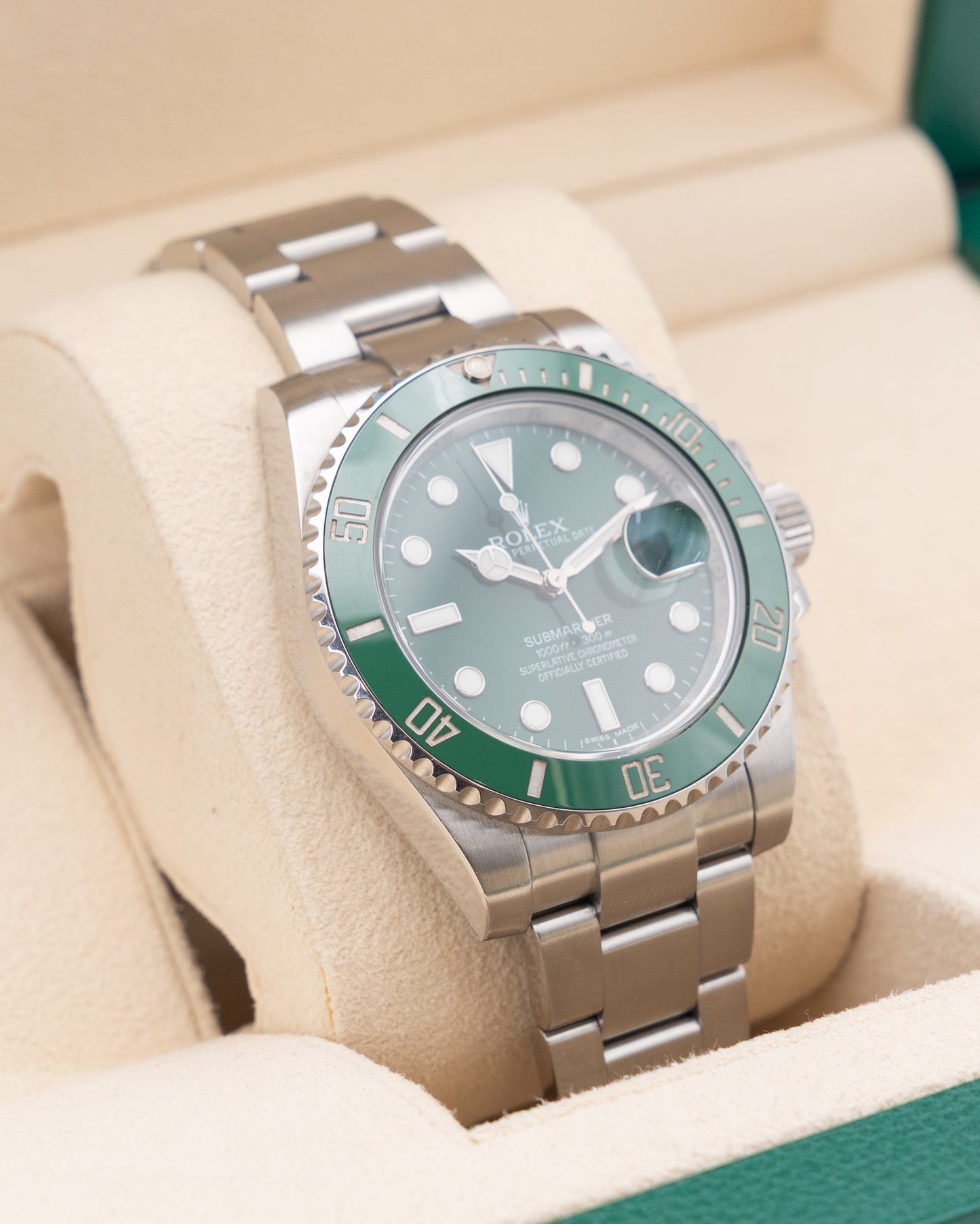 Rolex Submariner Date 40mm 116610LV Hulk Green Dial 2015