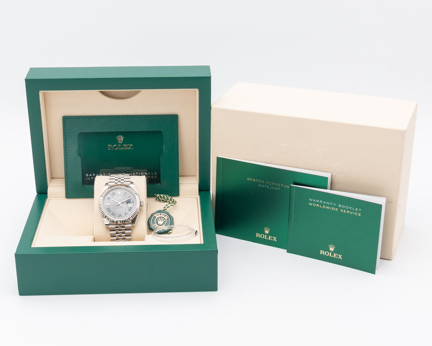 Rolex Datejust 41mm 126334 Wimbledon Dial Fluted Jubilee 2023