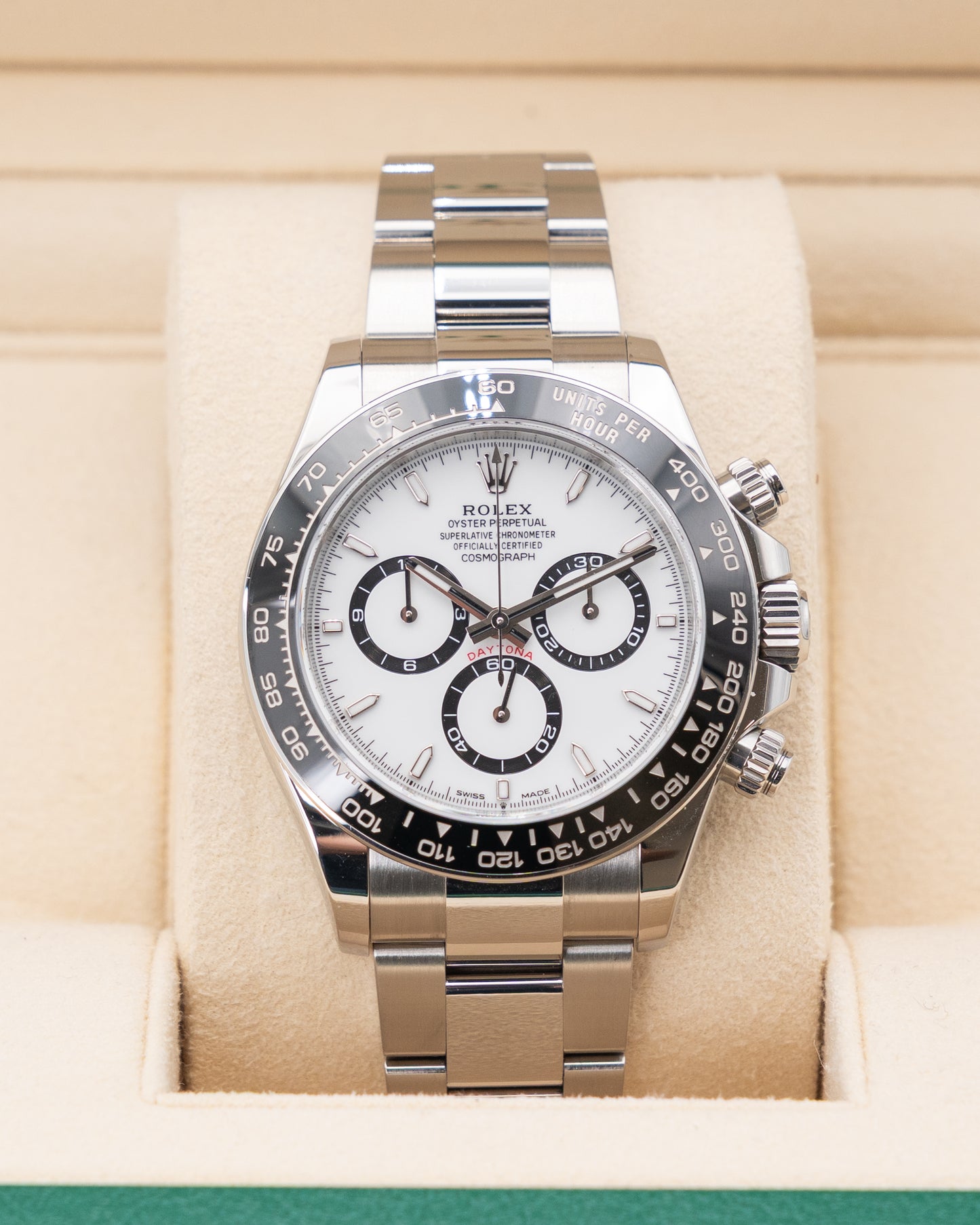 Rolex Daytona 40mm 126500LN White Dial Panda 2024