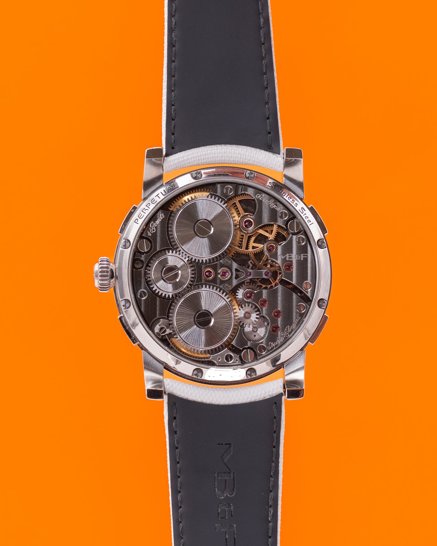 MB&F Legacy Machine Perpetual Steel Salmon 44mm 03.SL.S Manual Wind 2025