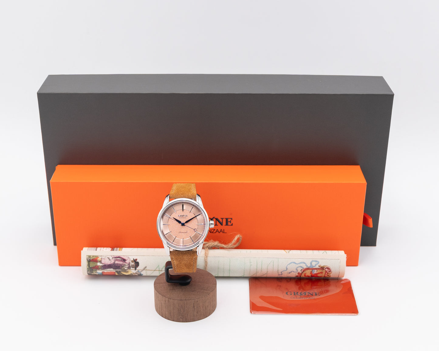NEW UNWORN Gröne Manueel One Bart's One 38.5mm Salmon Dial 2025