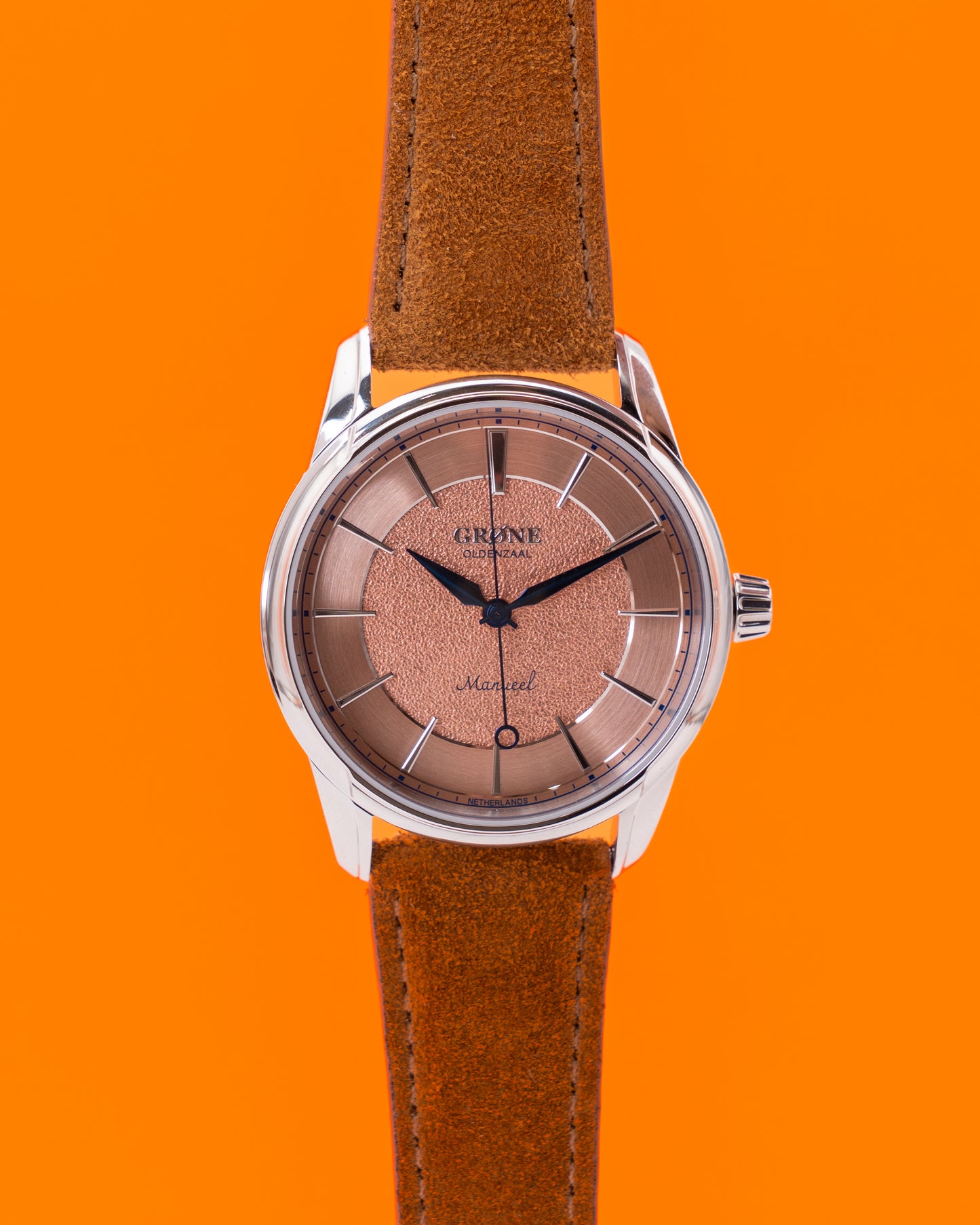 NEW UNWORN Gröne Manueel One Bart's One 38.5mm Salmon Dial 2025
