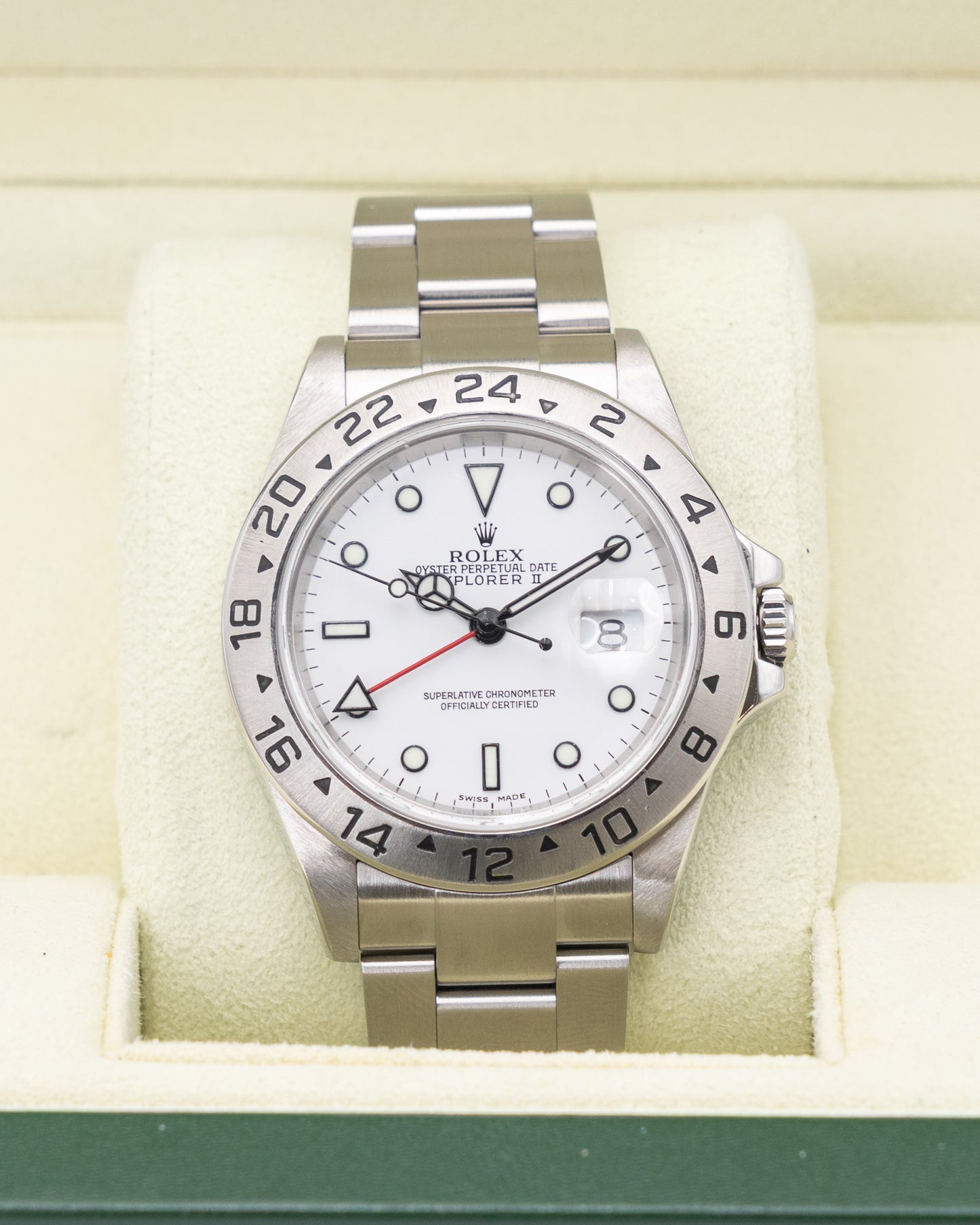 Rolex Explorer II 40mm 16570 White Dial Stainless Steel 2006