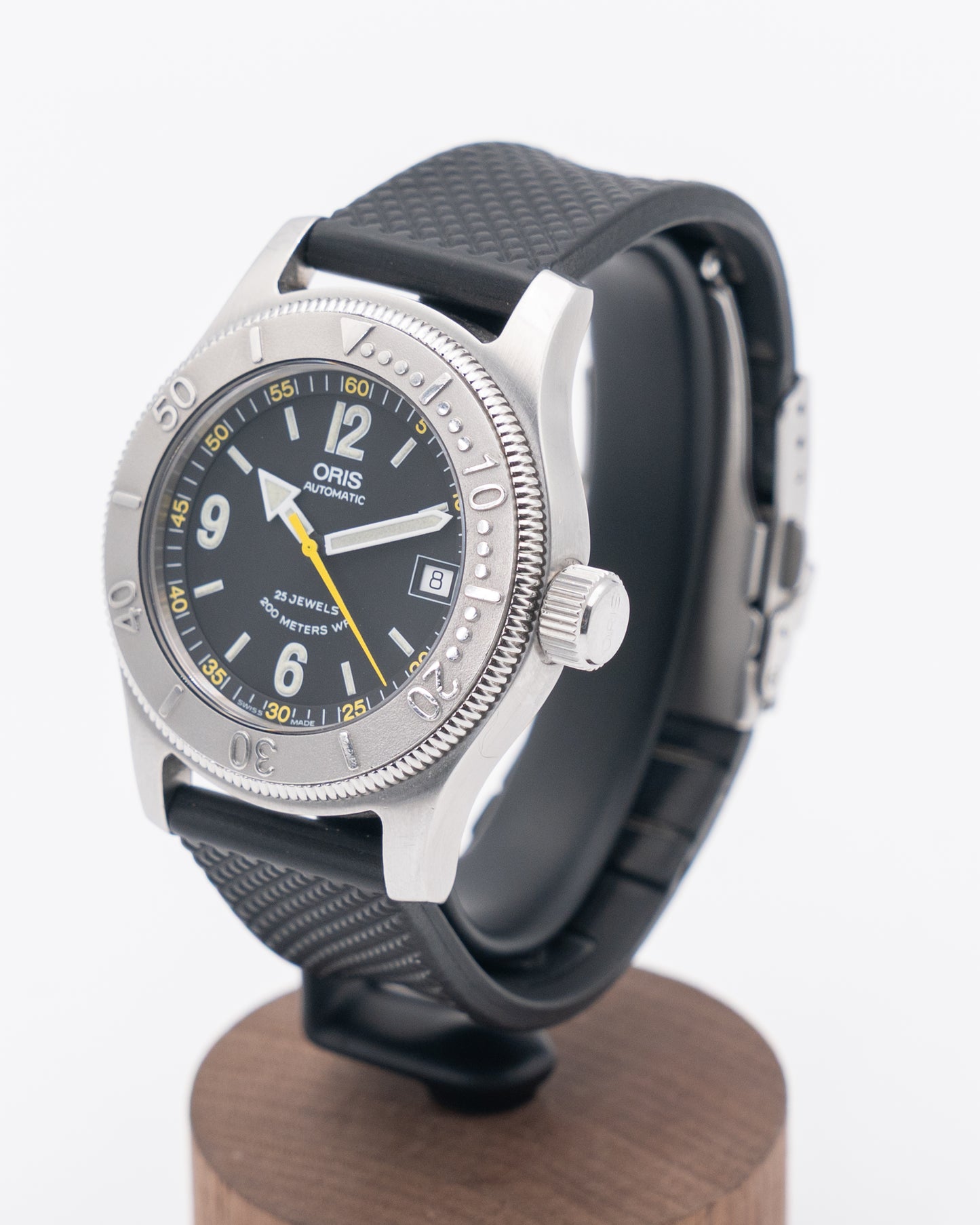 Oris Big Crown Diver 40mm 7502 Stainless Steel Rubber Strap Black Dial