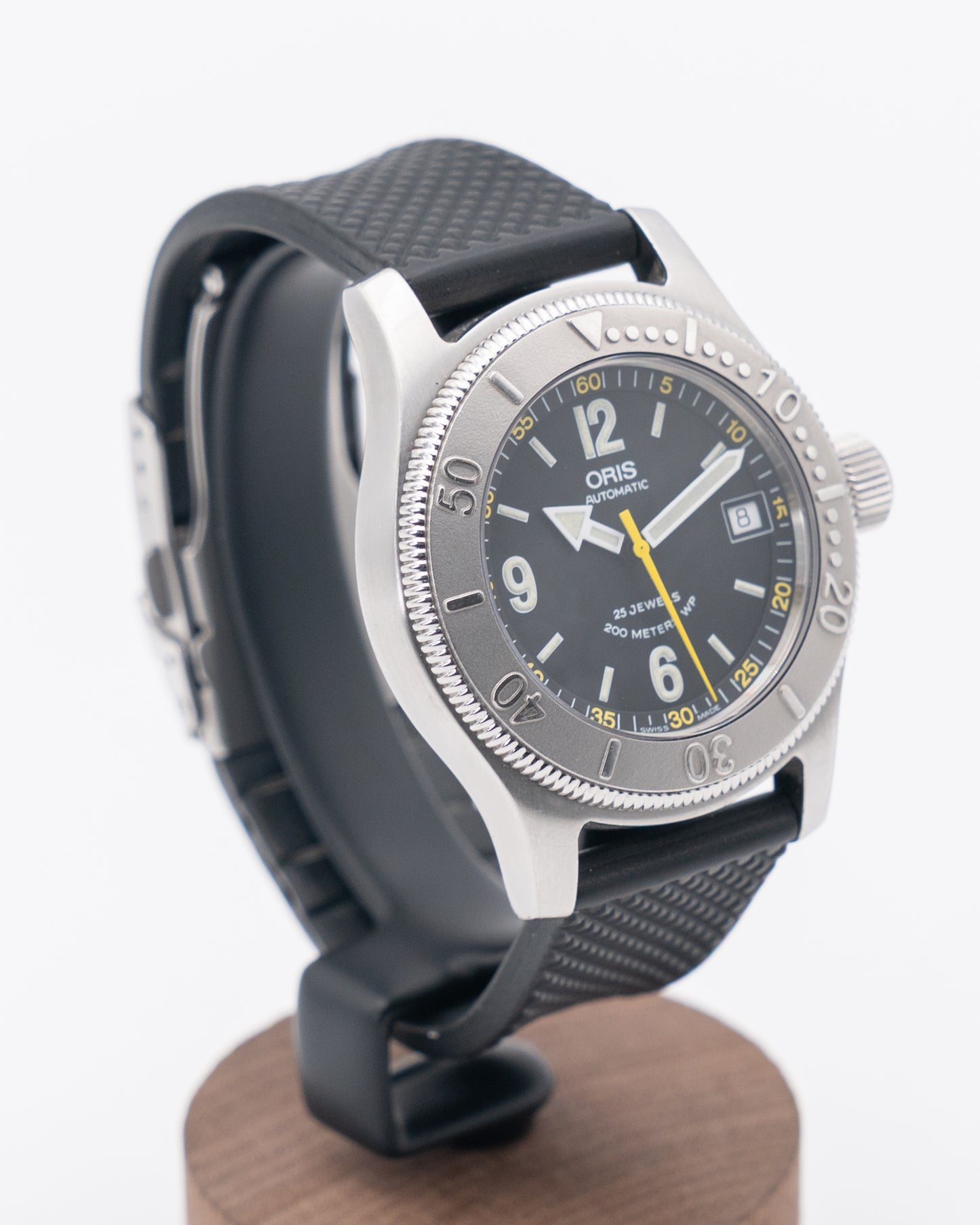 Oris Big Crown Diver 40mm 7502 Stainless Steel Rubber Strap Black Dial