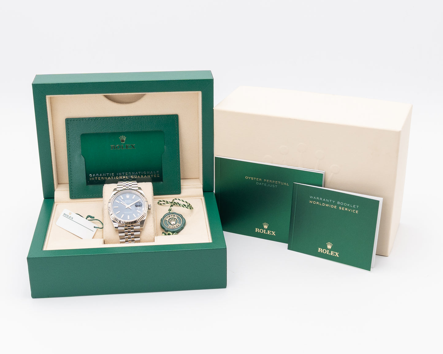 Rolex Datejust 41mm 126334 Blue Index Dial Fluted Jubilee 2021