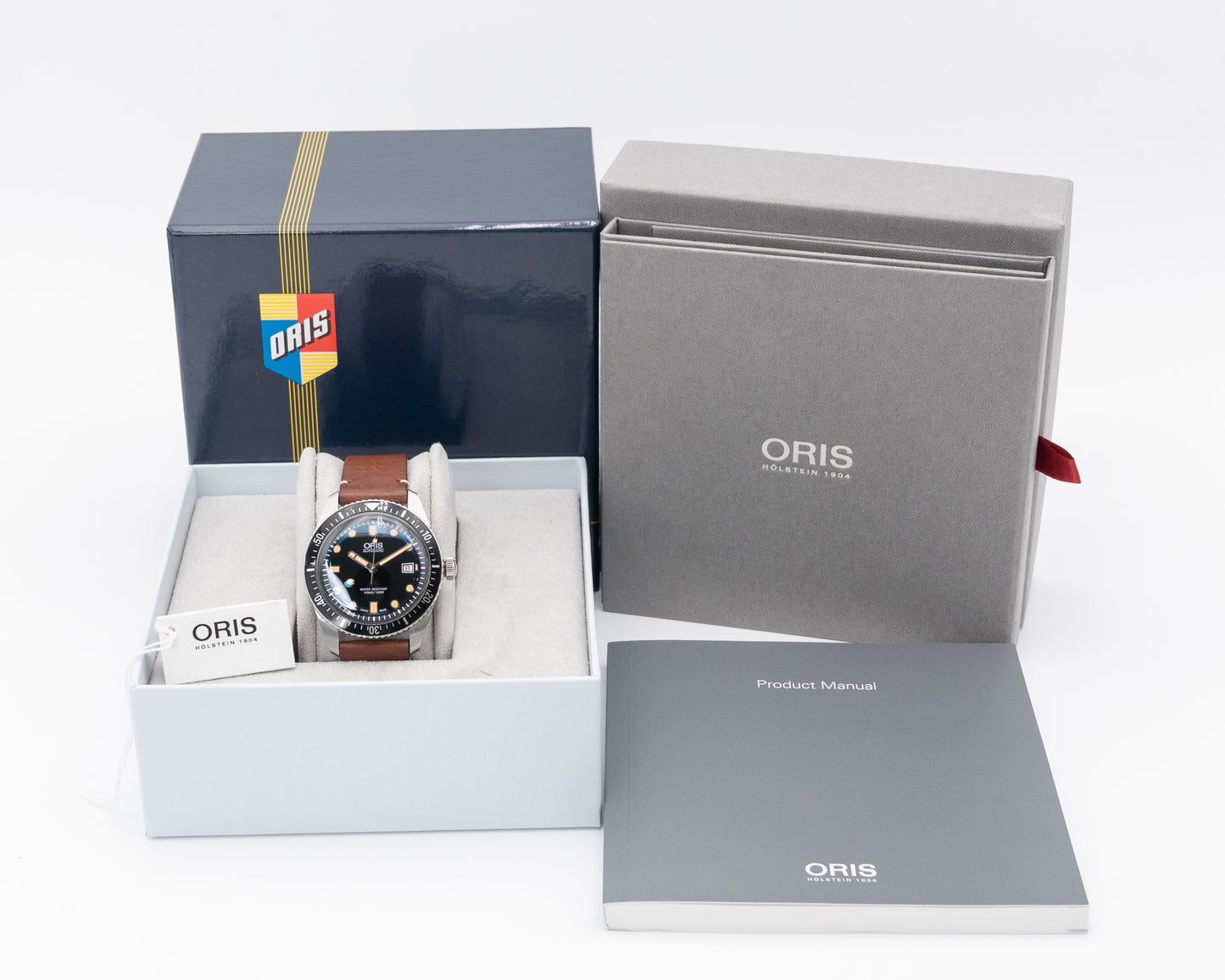 Oris Divers Sixty Five 42mm 733 7720 4054-LS Black Date Leather